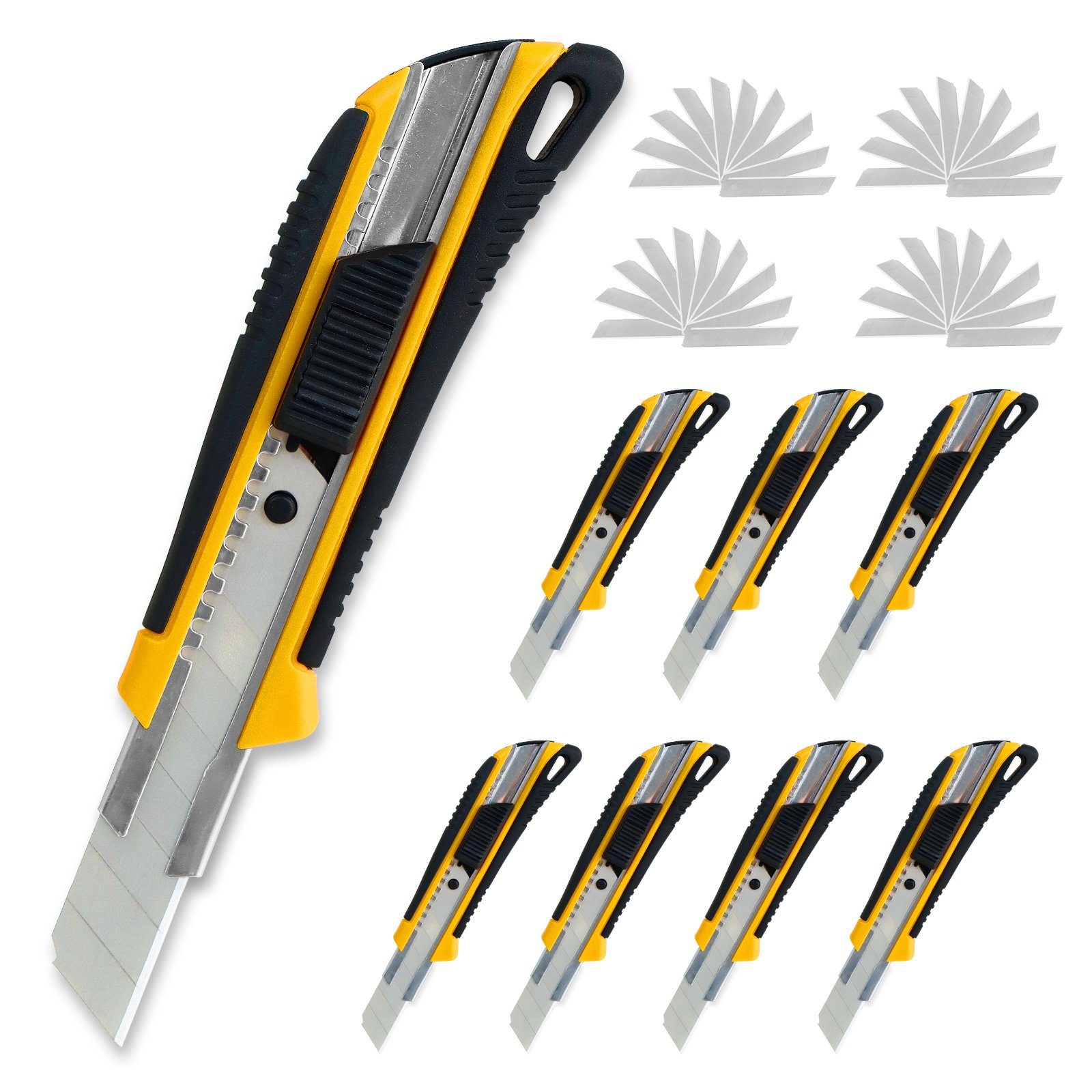 CCLIFE Montagewerkzeug Cuttermesser Kartonmesser mit Ersatzklingen, (8-tlg) günstig online kaufen