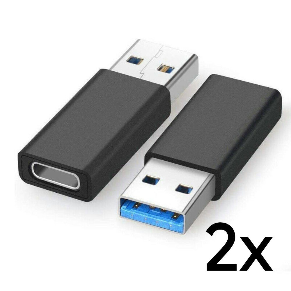 TradeNation USB Adapter Stecker USB C OTG Ladeadapter Konverter USB A auf USB C Smartphone-Adapter USB 3.0 Typ A zu USB-C, Plug and Play OTG USB 3.0