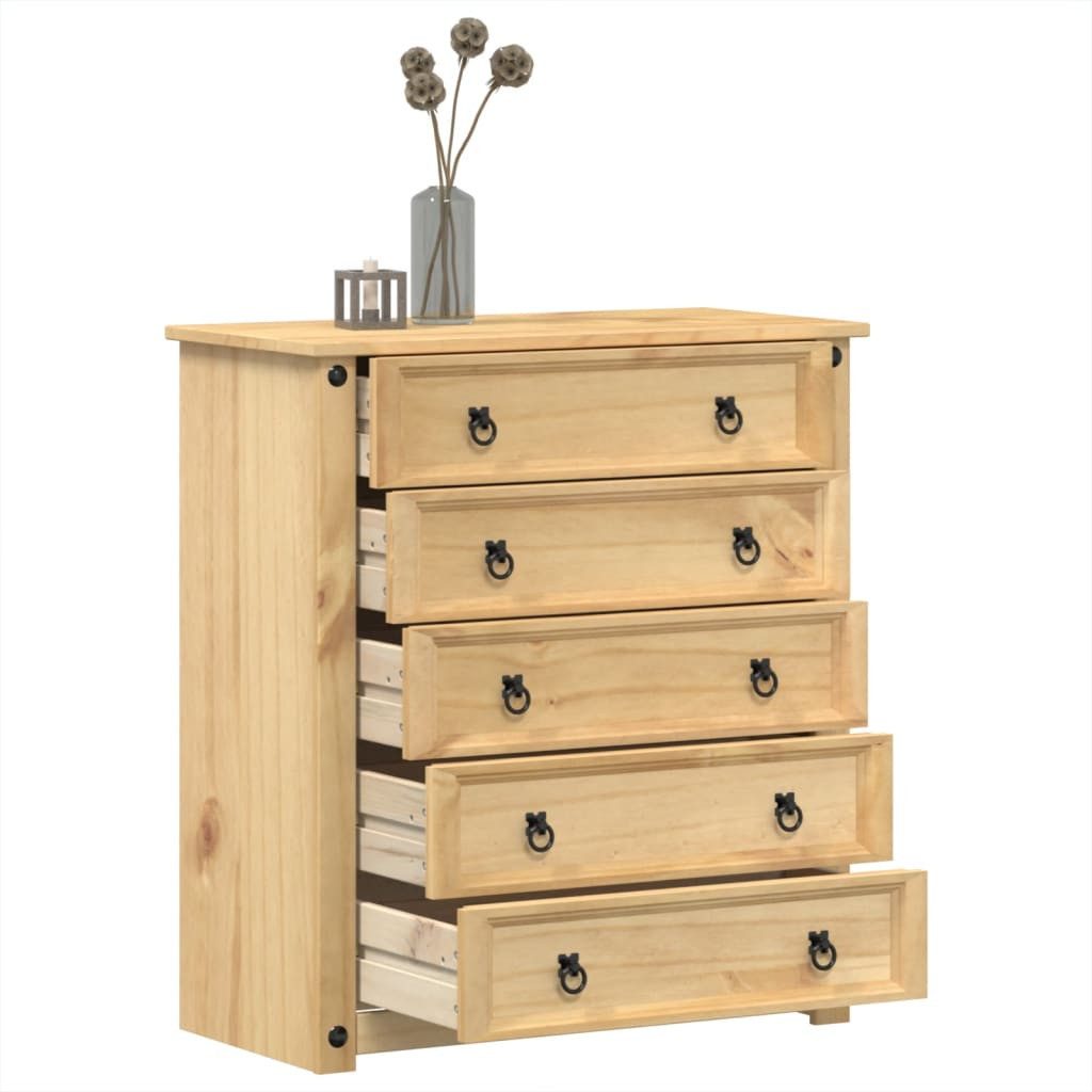 vidaXL Kommode 80 x 40 x 89 cm Kommode Schrank Sideboard Schubladen Corona 80x40x89 c