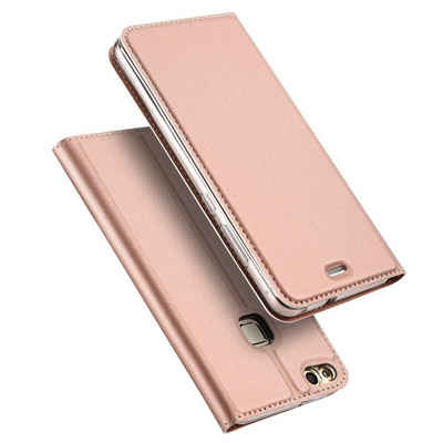 CoolGadget Handyhülle Magnet Case Handy Tasche für Huawei P9 Lite 5,2 Zoll, Hülle Klapphülle Ultra Slim Flip Cover für P9 Lite Schutzhülle