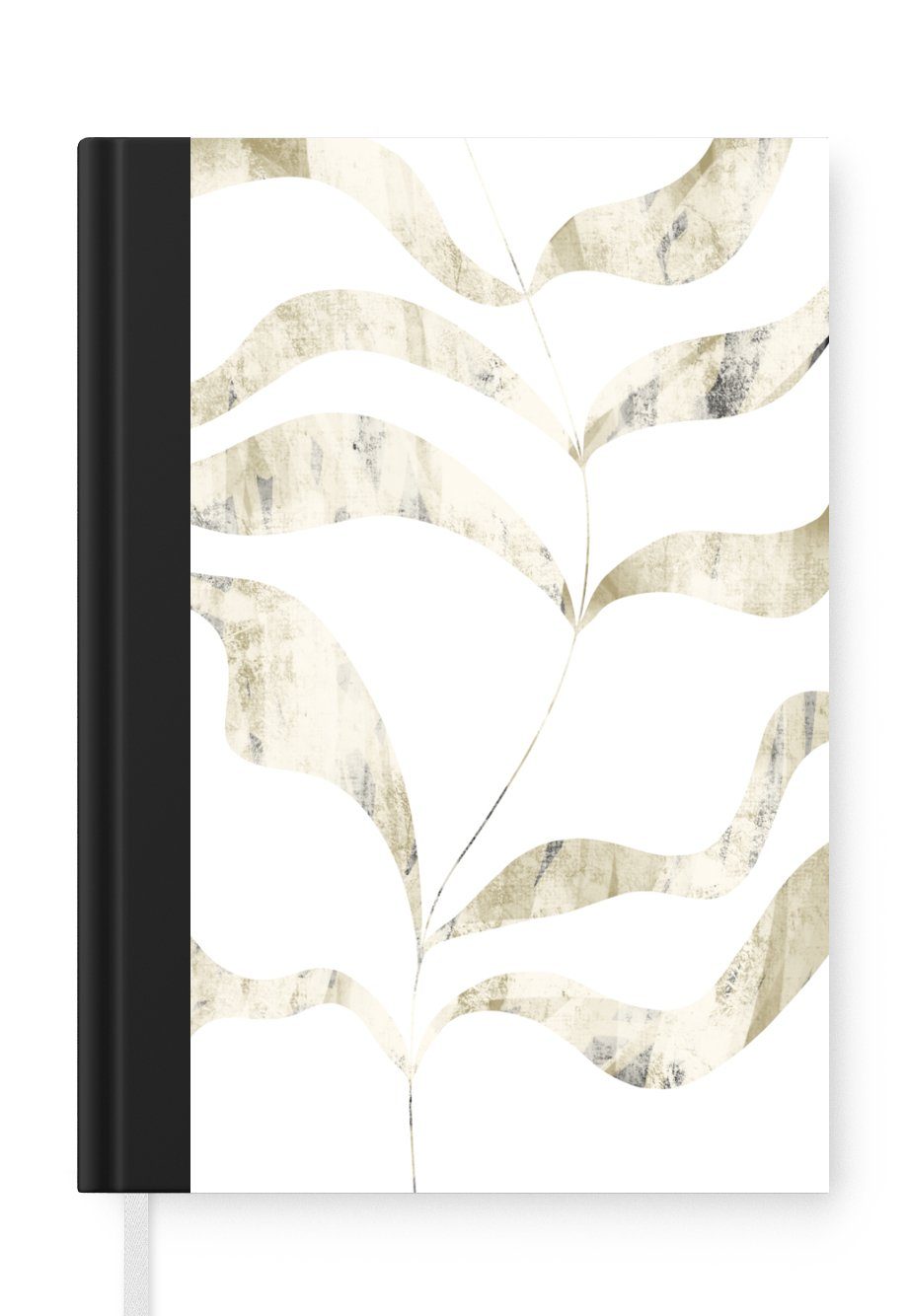 MuchoWow Notizbuch Blätter - Pastell - Entwurf, Journal, Merkzettel, Tagebuch, Notizheft, A5, 98 Seiten, Haushaltsbuch