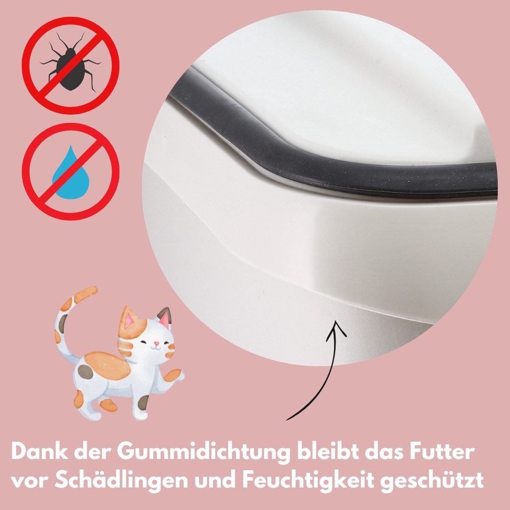 GarPet Futterbehälter 2er Set Futtertonne Luftdicht Deckel Hunde Katzen Futter Box