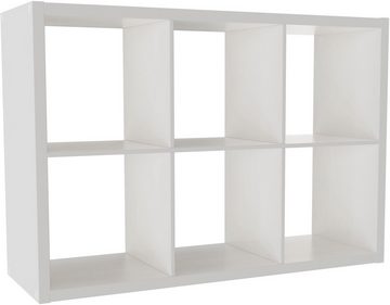 INOSIGN Bücherregal IZOLA, Raumteiler, Aktenregal, Würfelregal, 6 offene Fächer, 110x37x76 cm