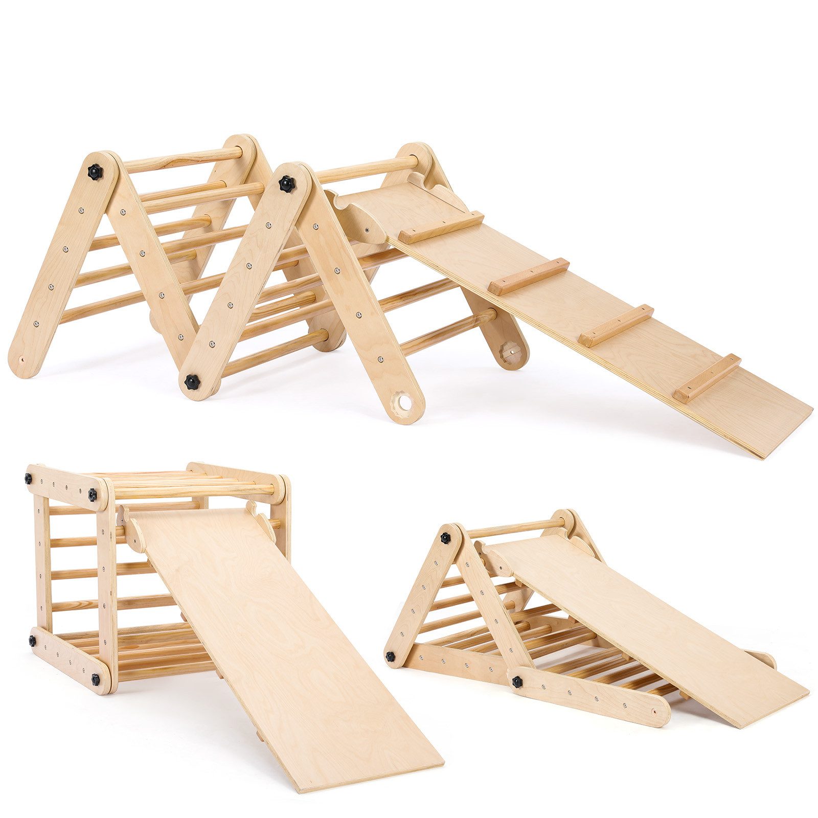 TLGREEN Klettergerüst Kletterdreieck mit Rutsche, multifunktionaler günstig online kaufen
