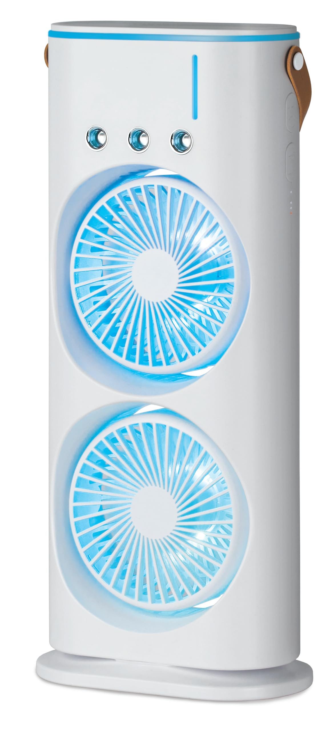 Coonoor Turmventilator Standventilator, USB-Ventilator wiederaufladbarer tragbarer Ventilator, 3 Geschwindigkeitsstufen, für Schlafzimmer bis draußen