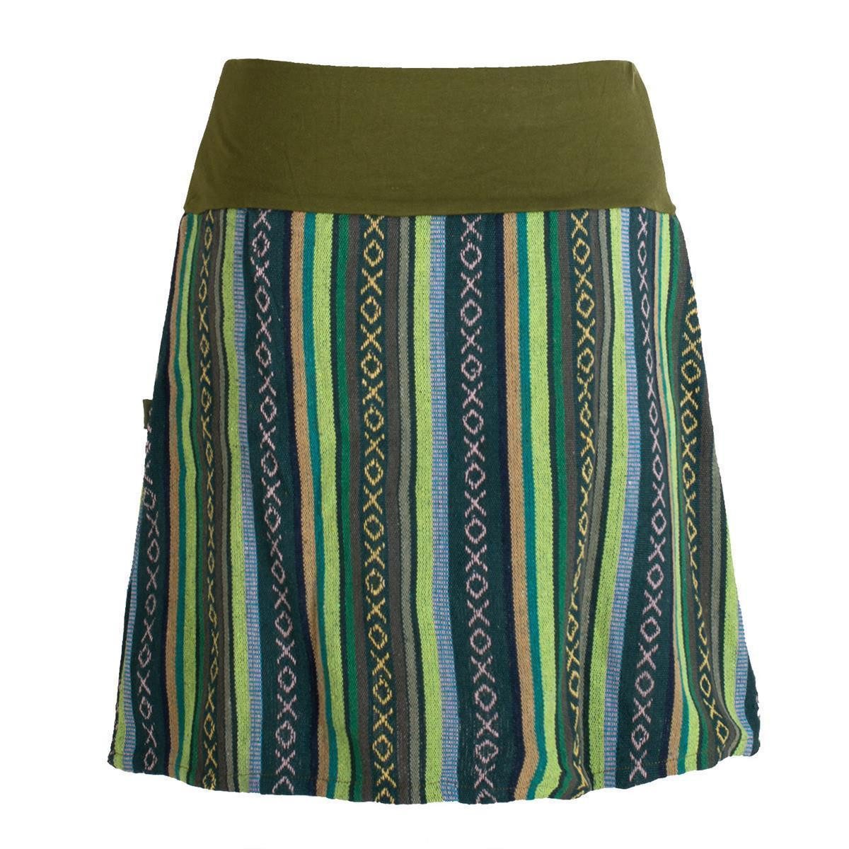 Vishes Minirock Damen Sommerrock kurz Minirock Röcke Ethno-Style Gestreift günstig online kaufen