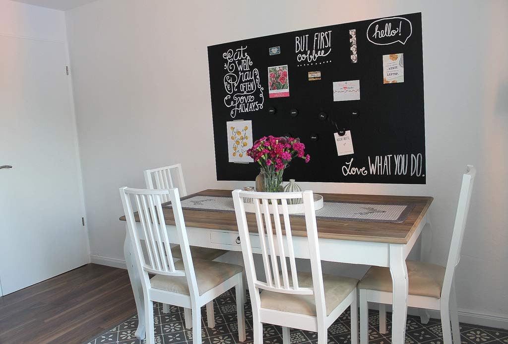 karofoilfix Magnetfolie Tafelfolie Magnetisch Schwarz – Selbstklebend +10 Magnete, 40 Größen, Tafelfolie, schwarz, selbstklebend, magnetisch, 10 Magnete