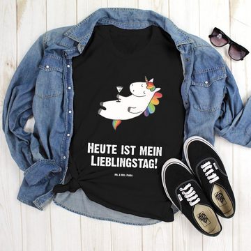 Mr. & Mrs. Panda T-Shirt Otter Seerose - Schwarz - Geschenk, Schlafshirt, Jubiläum, Party, Fis (1-tlg)