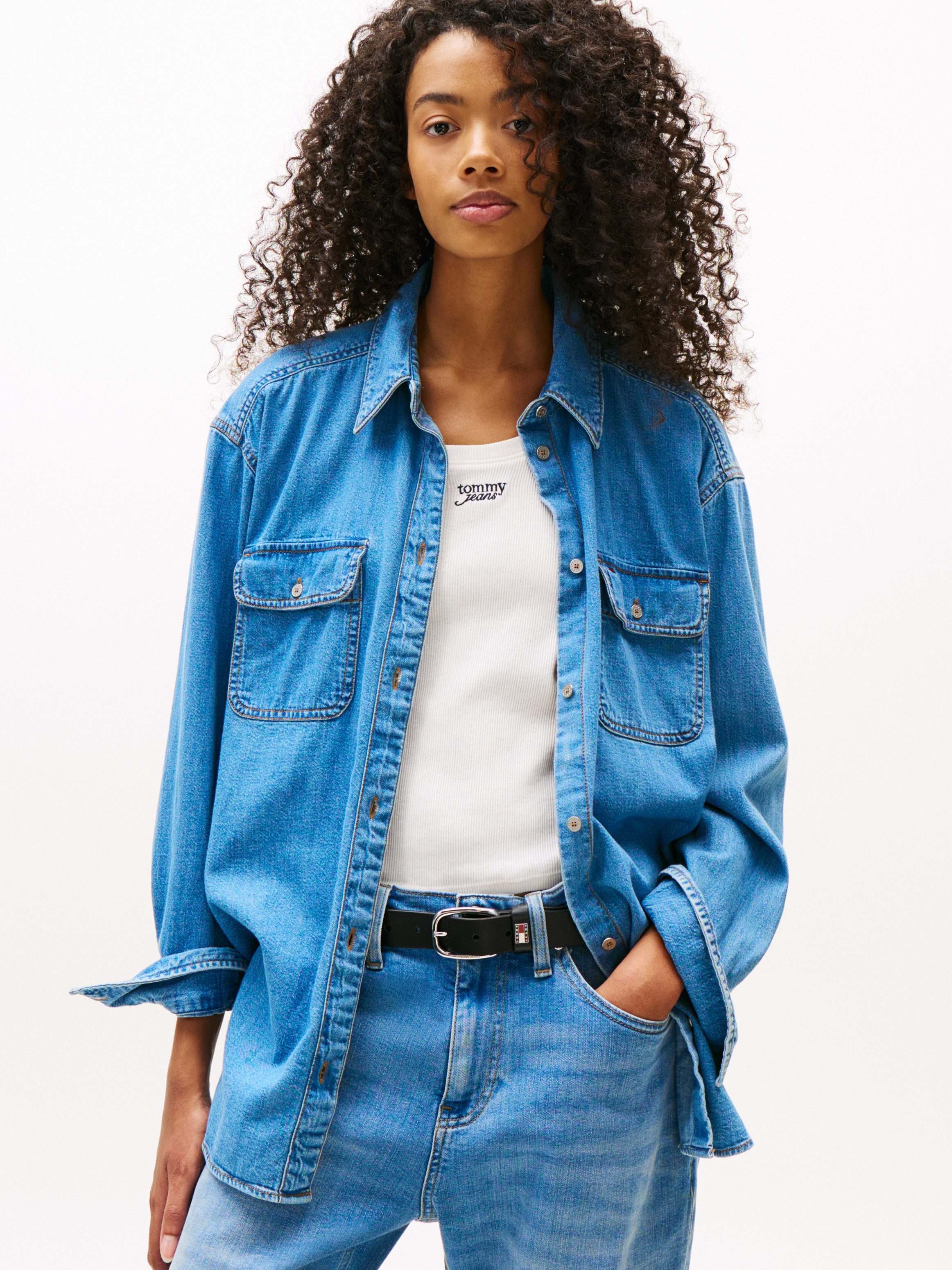 Tommy Jeans Jeansbluse LS RELAXED DENIM günstig online kaufen