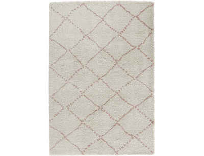 Teppich Hochflor Teppich Hash creme rosa, MINT RUGS, rechteckig, Höhe: 35 mm