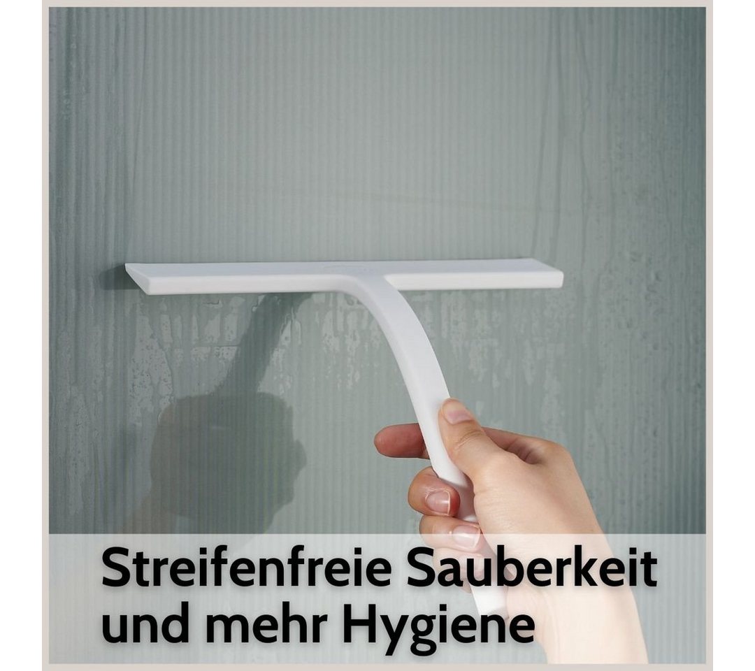 Thumbnail - DEKAZIA Duschabzieher Silikon, Duschwischer, Fensterabzieher mit Halterung, Scheibenabzieher, (Badezimmer Abzieher mit H...