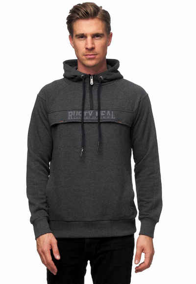 Rusty Neal Kapuzensweatshirt Hoodie mit frontalem Marken-Schriftzug