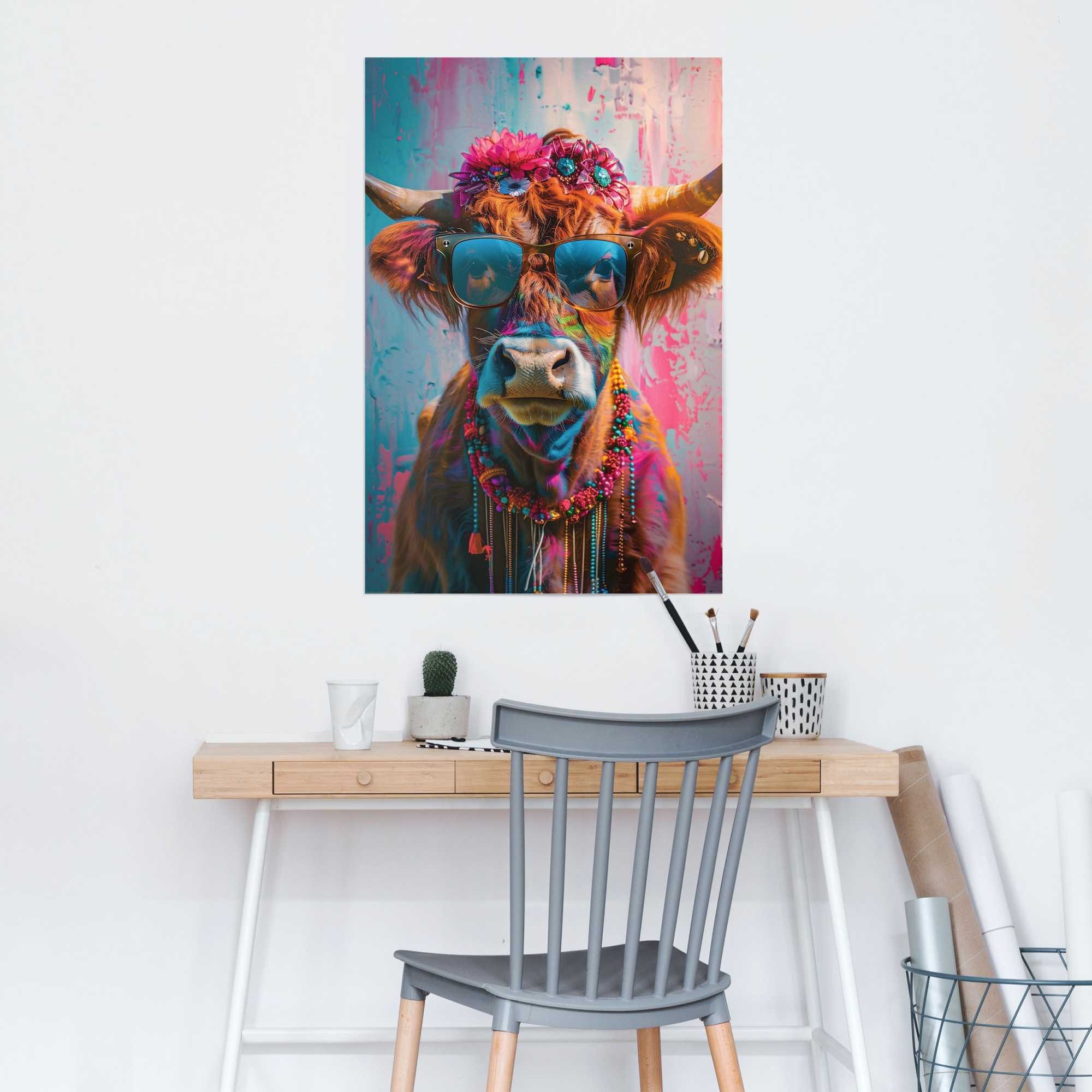 Reinders! Poster Festival Cow günstig online kaufen