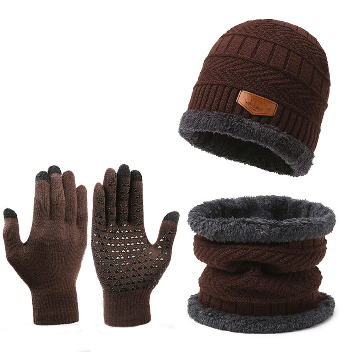 XDeer Halswärmer 3-teiliges Set Herren Winterschal günstig online kaufen