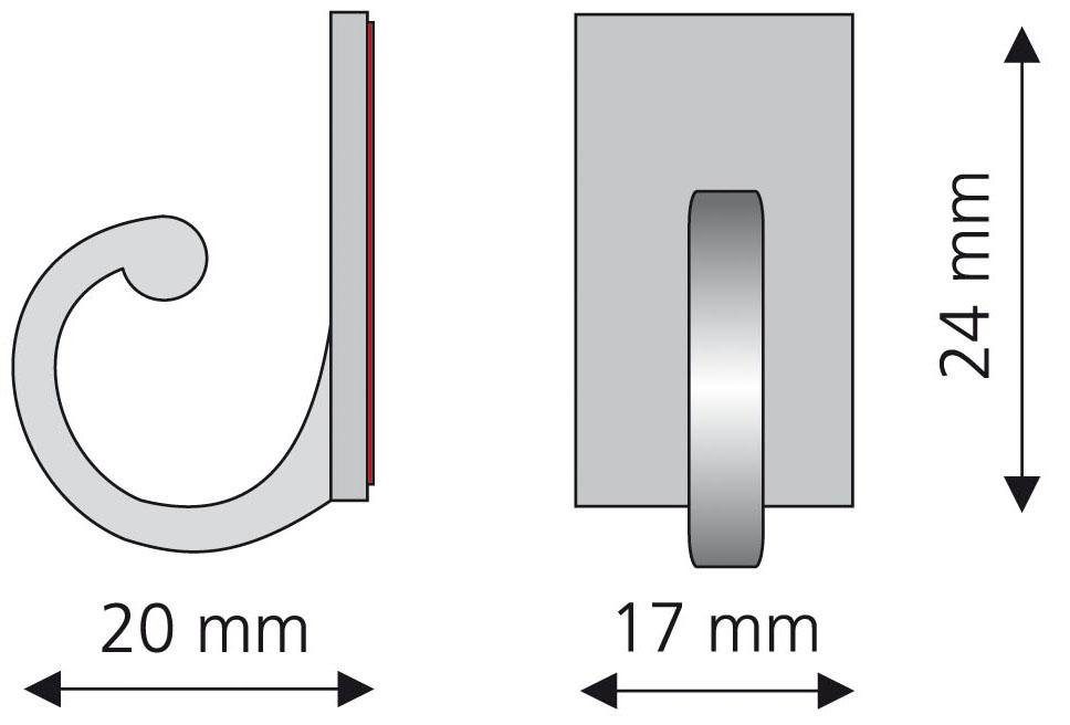 Liedeco Raffhaken, Vorhänge, (2-tlg), für leichte Vorhänge günstig online kaufen