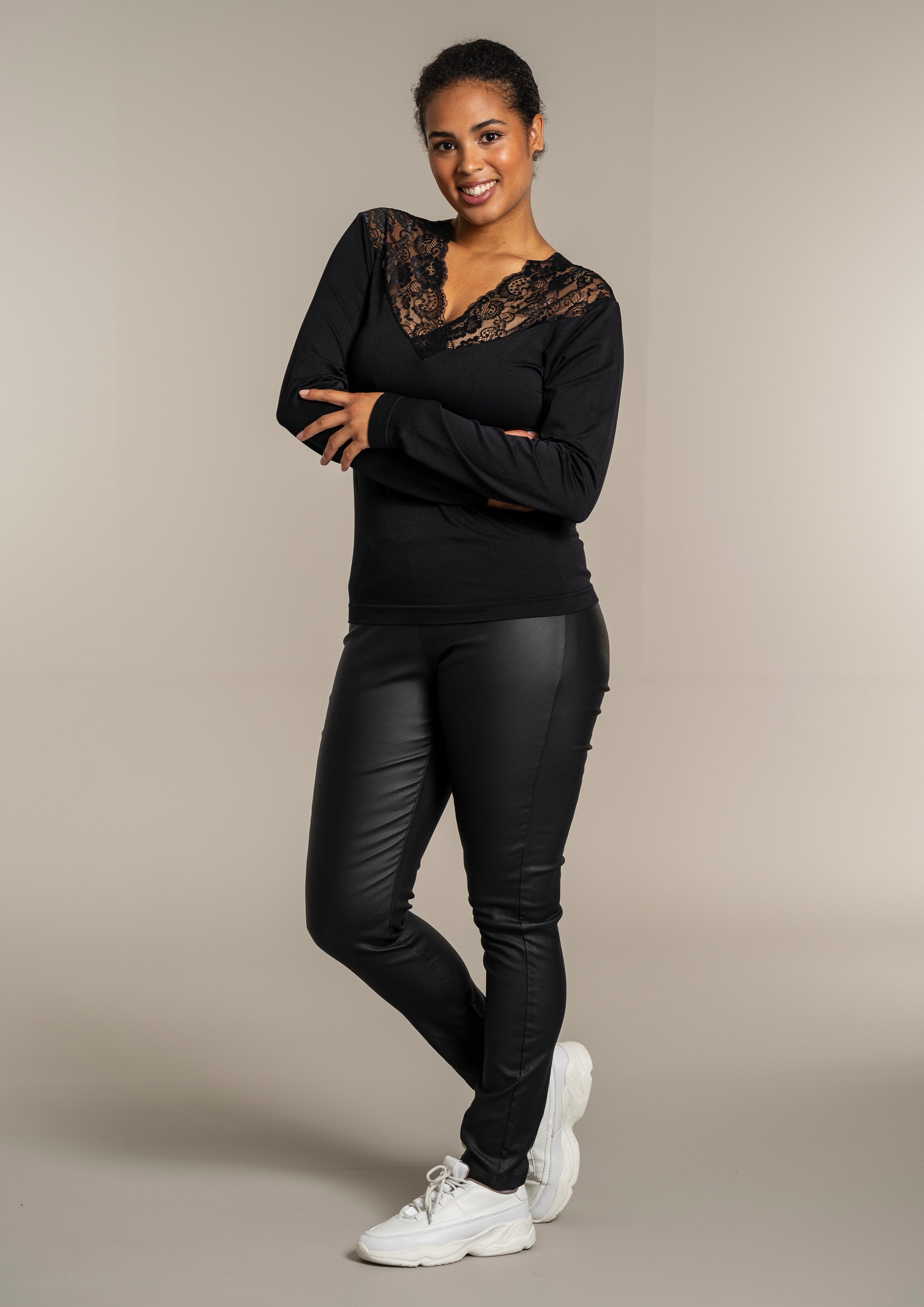 SANDGAARD Langarmshirt SG149 mit Spitze günstig online kaufen