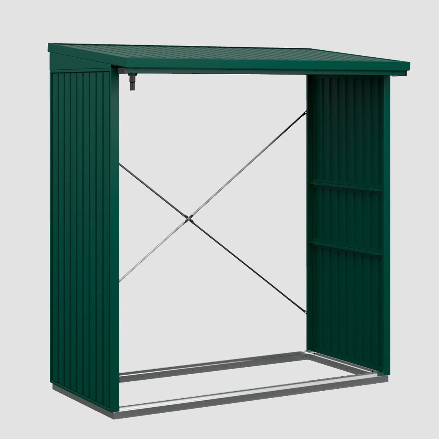 Hörmann Ecostar Kaminholzregal aus Metall (181 x 103 x 198 cm (T x B x H), feuerverzinktes Stahlblech