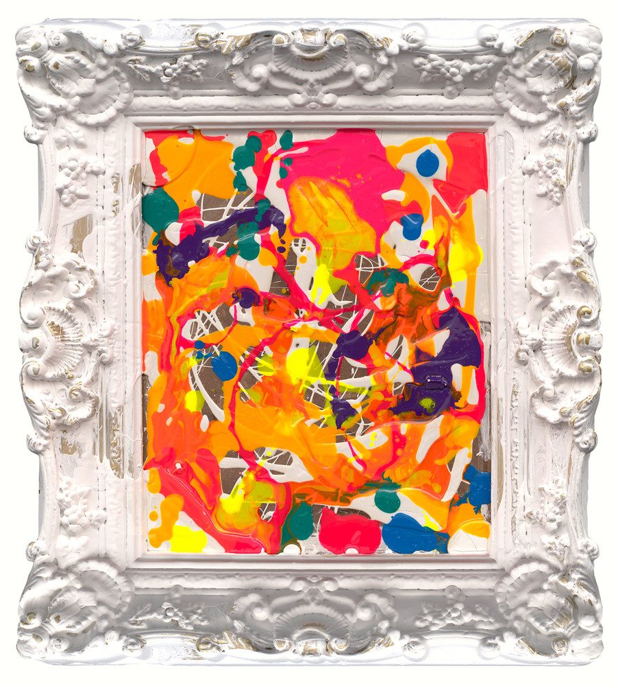 ArtUniverse Gemälde Leinwandbild Barock en vogue bunt 38x43 cm, Abstrakt