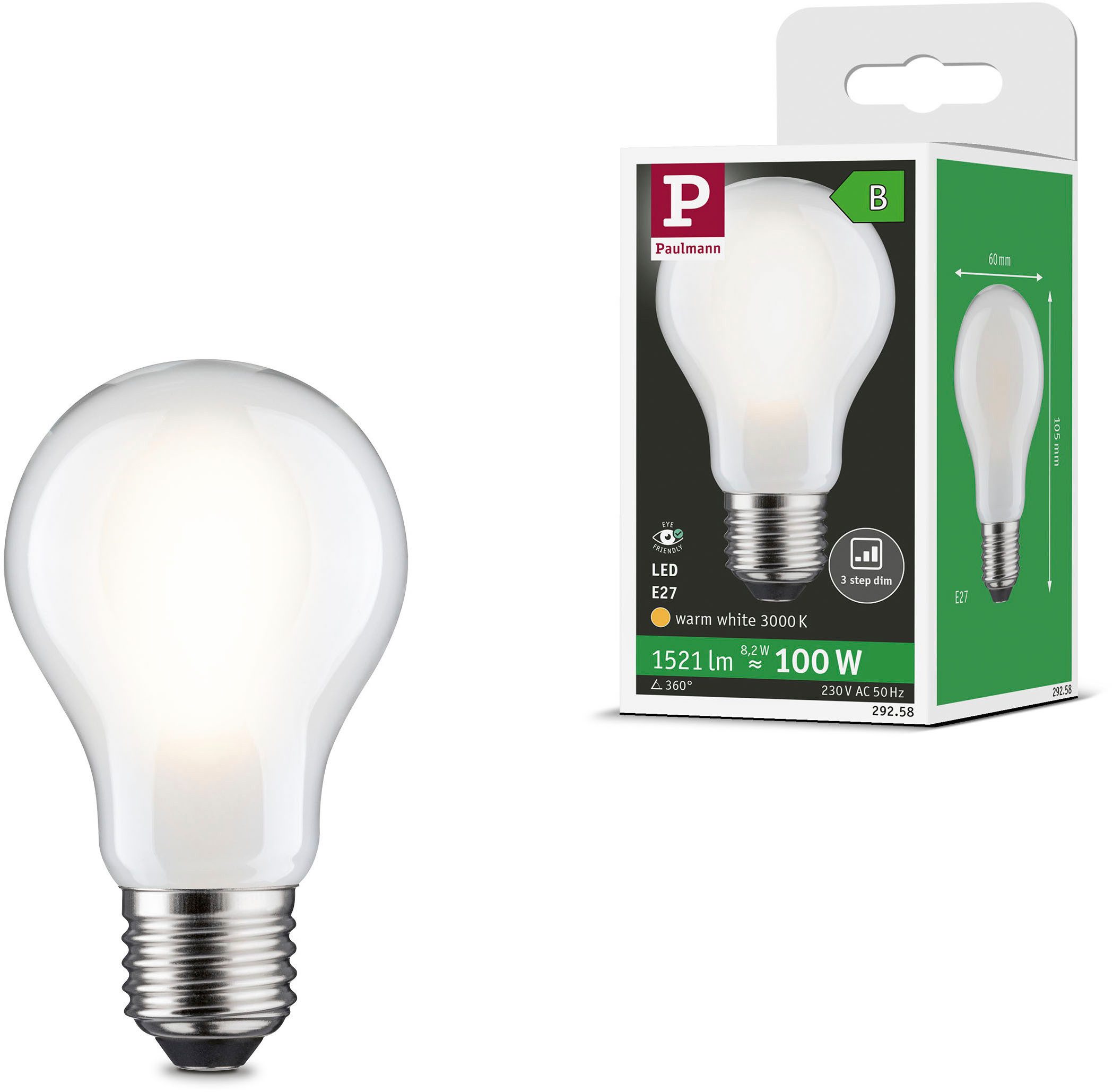 Paulmann LED-Leuchtmittel Eco-Line Filament 230V LED Birne E27 1521lm 8,2W günstig online kaufen
