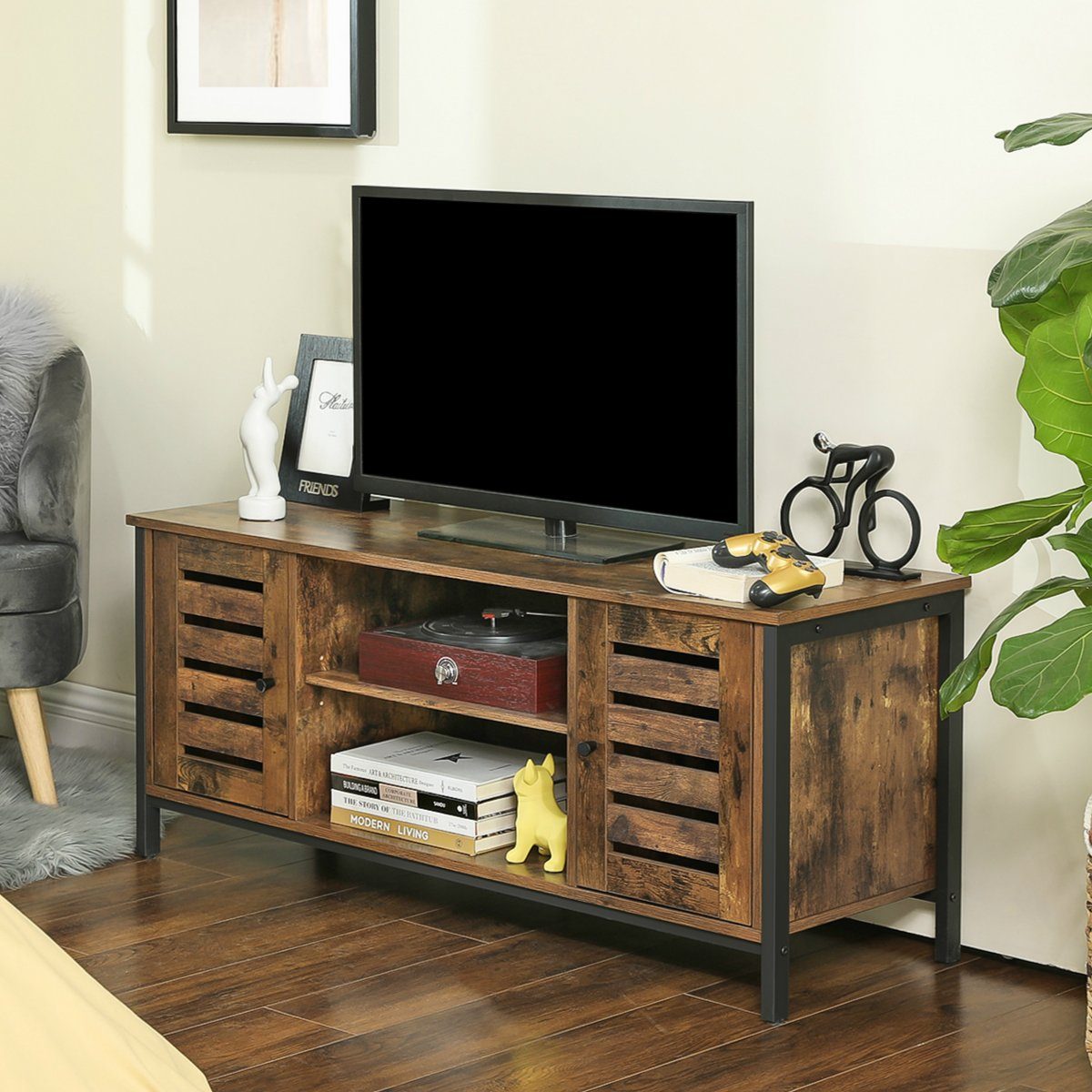 VASAGLE Lowboard »TV-Schrank«, Fernsehtisch, 110 x 40 x 50 cm (L x B x H),  mit 2 Schränken