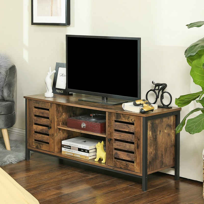 VASAGLE Lowboard TV-Schrank, 2 Schränken und 2 Полиціbenen, Breite 110cm