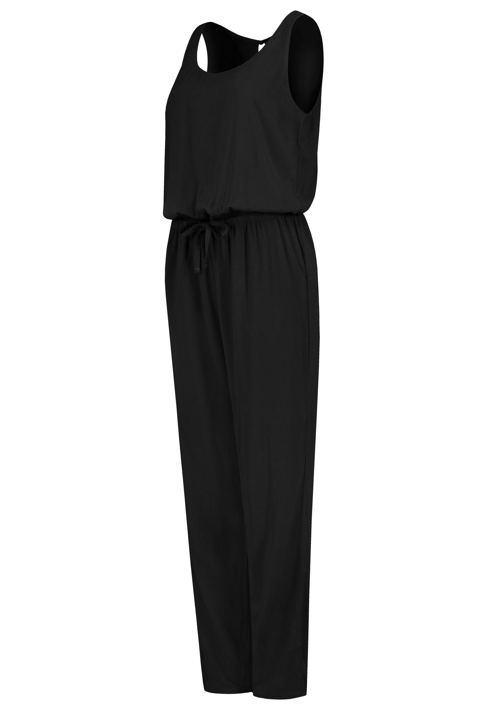 Einteiler Overall Gürtel Damen SUBLEVEL lange Schwarz Sommer Binde Hose Overall Jumpsuit