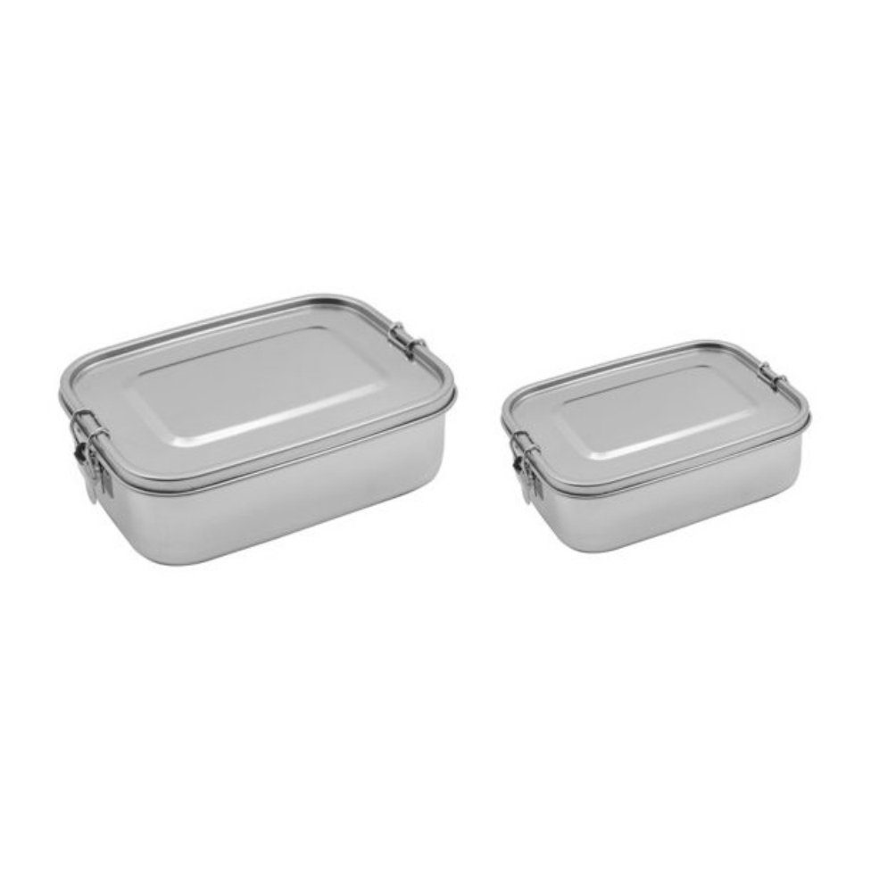 (1-tlg) axentia Lunch-Box-Set, Edelstahl 134215, Lunchbox