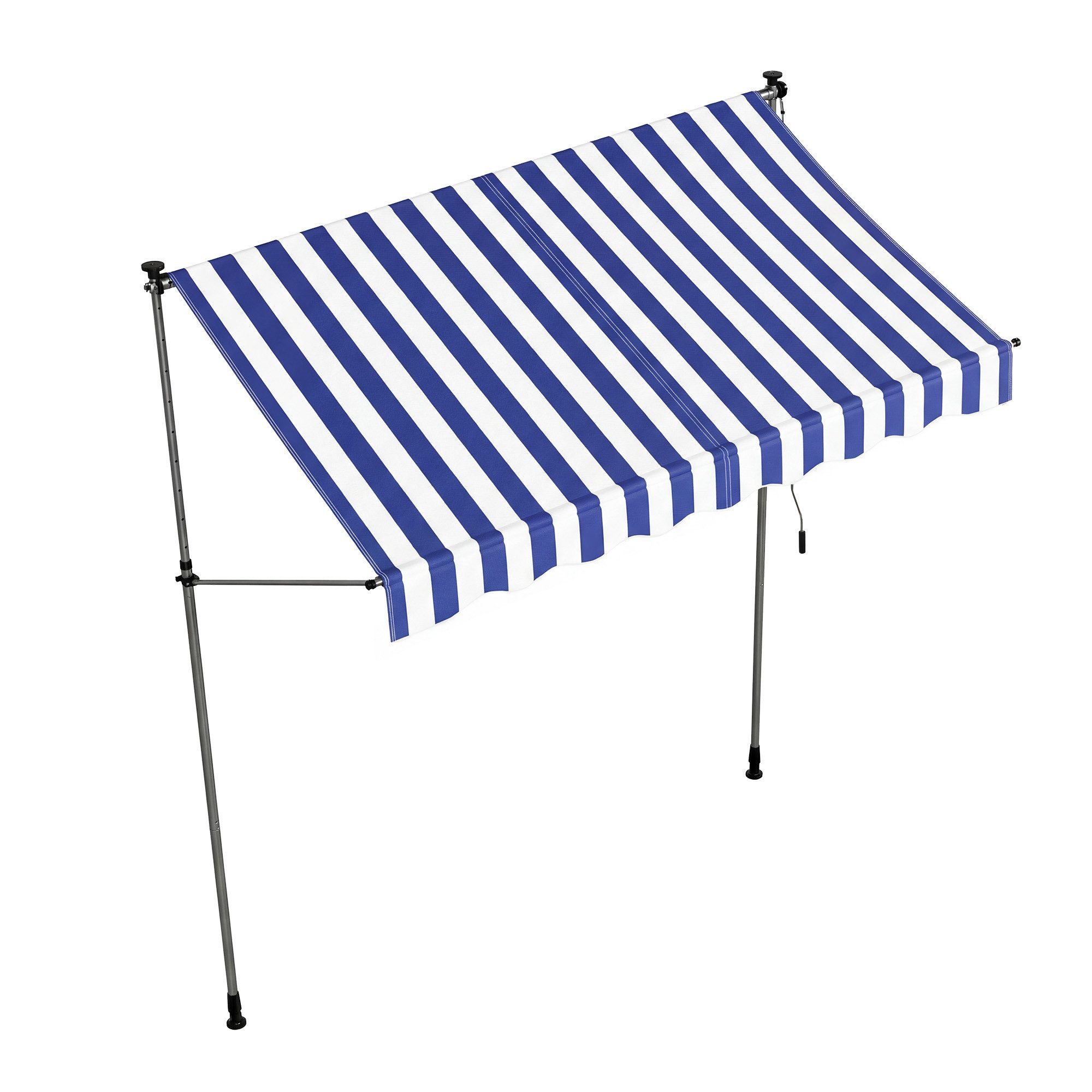 SONGMICS Klemmmarkise Balkonmarkise, höhenverstellbar, mit Handkurbel