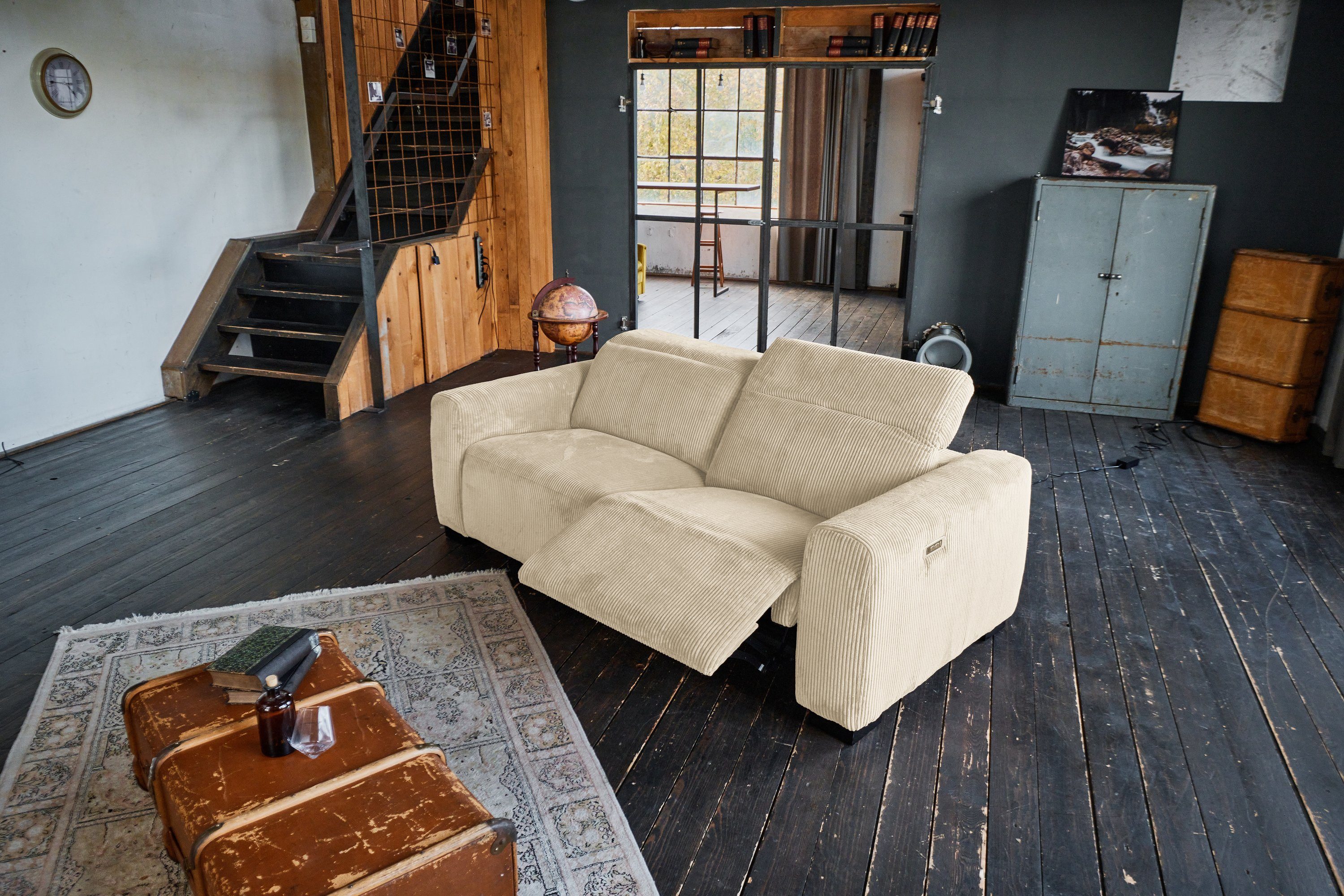 KAWOLA 3-Sitzer Relaxfunktion, Sofa mit Farben FINN, und Bezüge versch