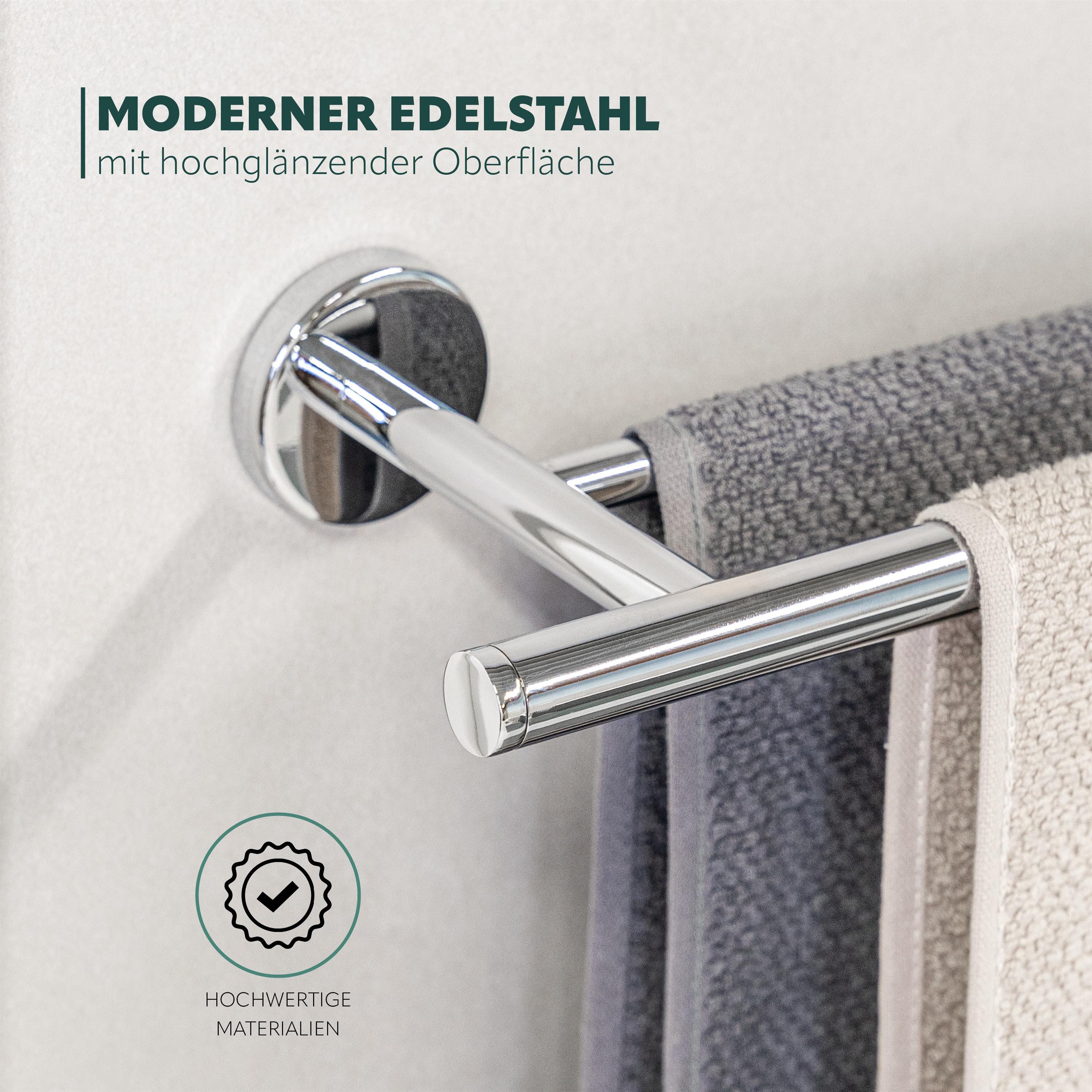 bremermann Handtuchhalter Bad-Serie LUCENTE - aus Edelstahl verchromt – Bild 4 von 5