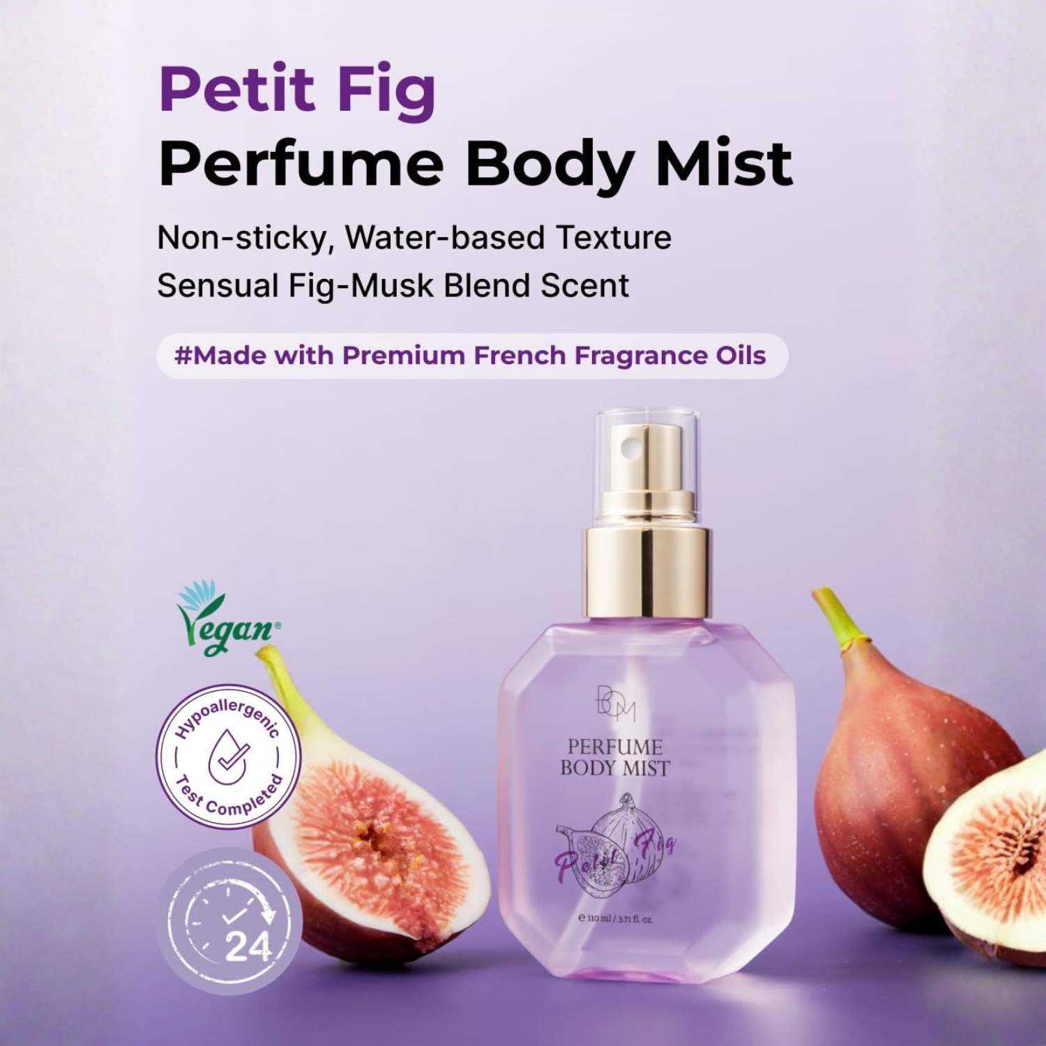 Beauty of Majesty Körperspray Petit Fig Perfume Body Mist 110ml – Körperpflege mit 24H Feigen, Moschus-Duft, Hyaluronsäure & Niacinamid, wasserbasiertes Body Spray