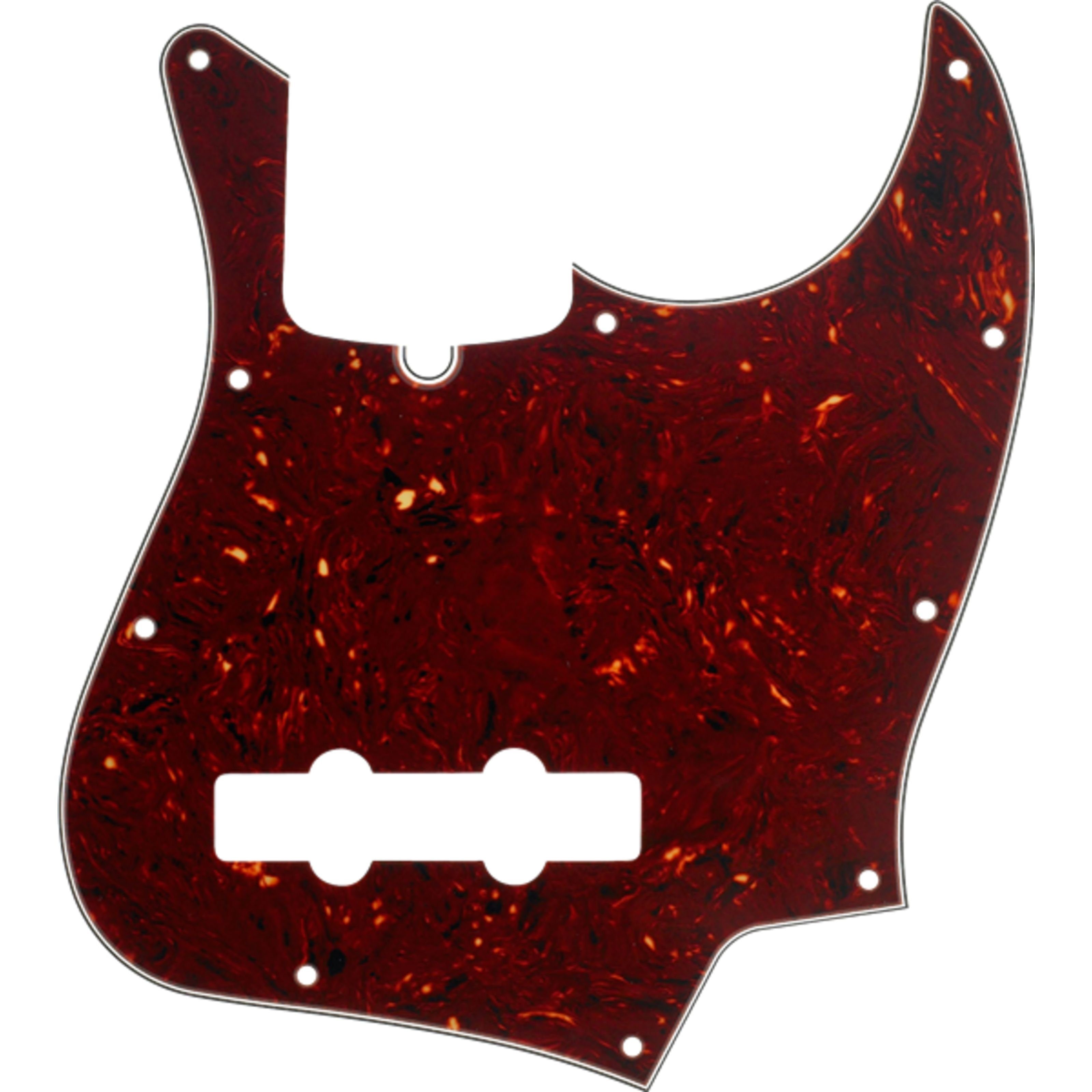 Fender E-Bass, Pickguard Standard Jazz Bass Tortoise Shell 4-Play, Tuning Parts für Bässe, Bass-Schlagbretter, Pickguard J-Bass Modern Style Tortoise Shell 4-Play - Schlagbrett