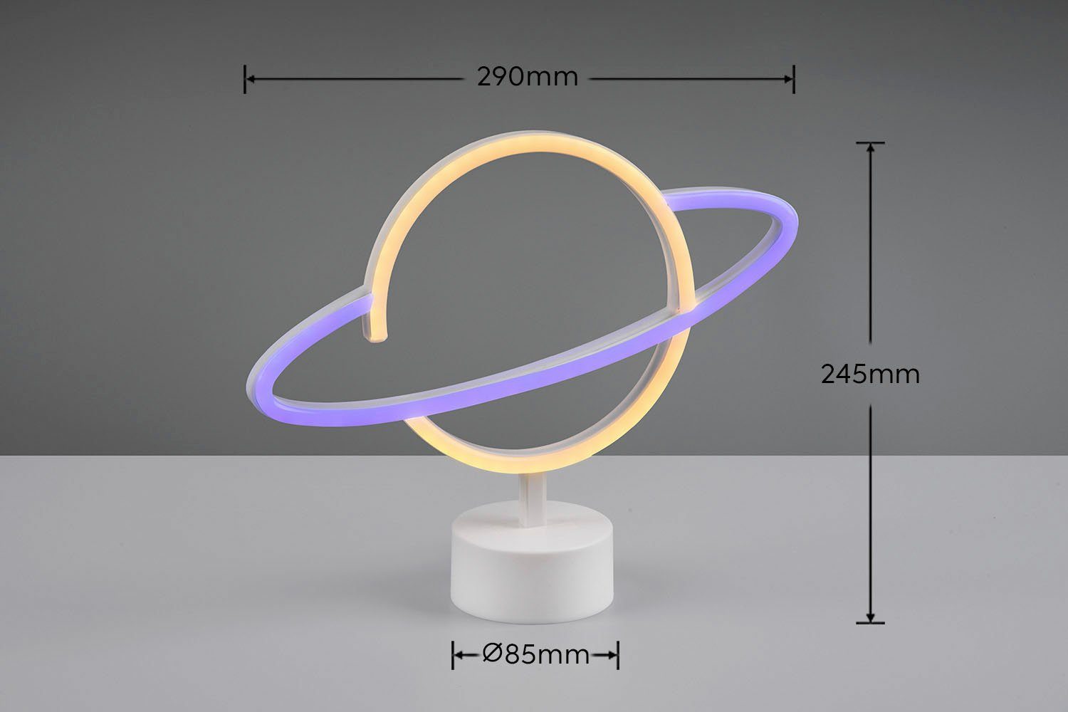 USB Deko mit cm integriert, Tischleuchte Größe Weltall fest Design, x Anschluss, TRIO 29 RGB, LED LED Leuchten 24 Ein-/Ausschalter, Planet, Tischlampe im