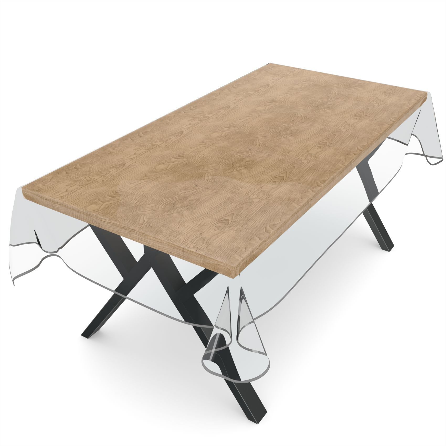 ANRO Tischdecke KLARA abwaschbar Tischfolie transparent Gartentischdecke 0,5mm (Einzelstück 1-tlg), wasserabweisend Durchsichtig Transparent Hellgrau 100x140cm