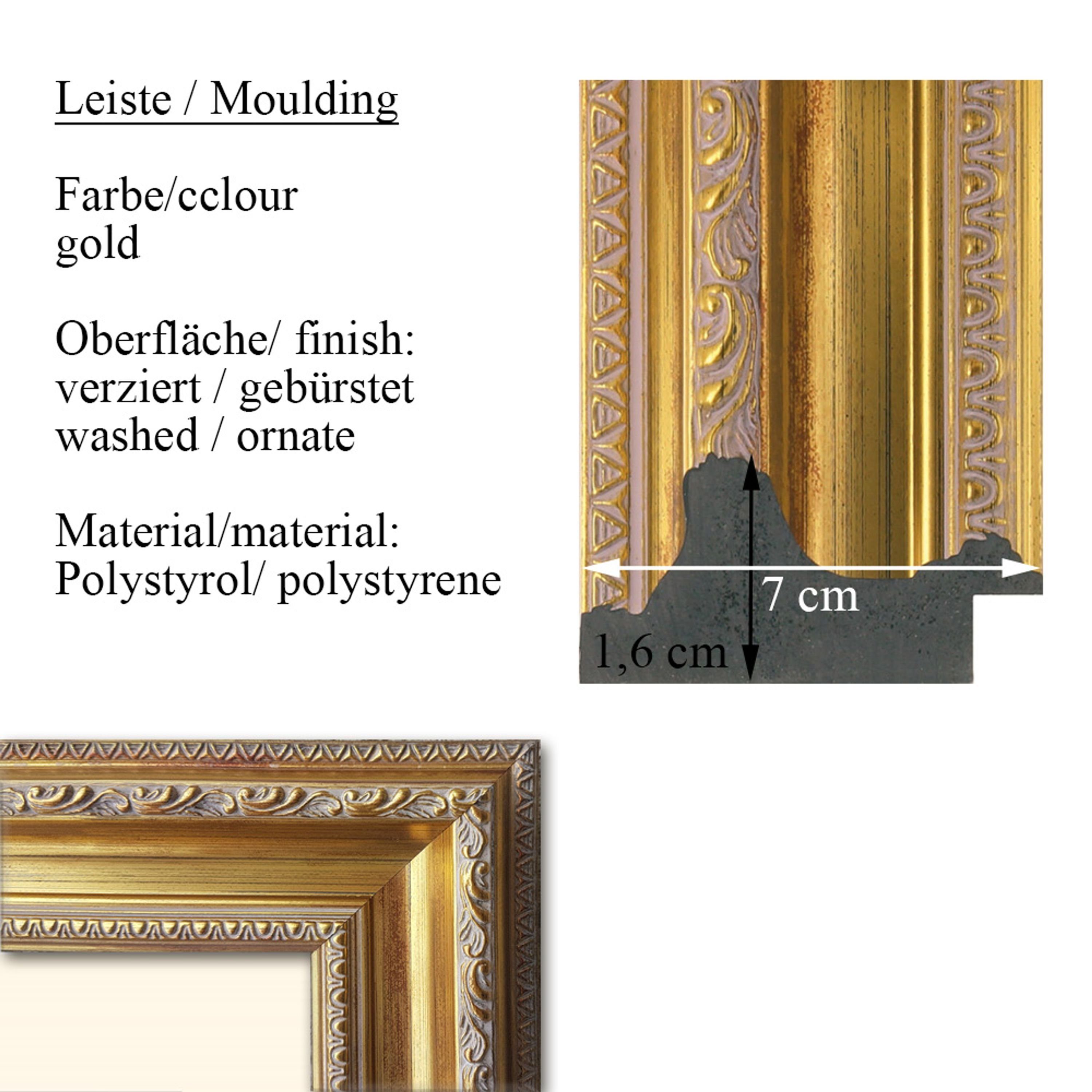 63x53cm Barock-Rahmen at The Bild / artissimo mit Garden / Bild Poster Wandbild, Claude Artist mit Argenteuil Monet Rahmen gerahmt Monet: