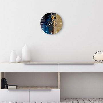 DEQORI Wanduhr 'Dobby der Hauself (HP)' (Glas Glasuhr modern Wand Uhr Design Küchenuhr)