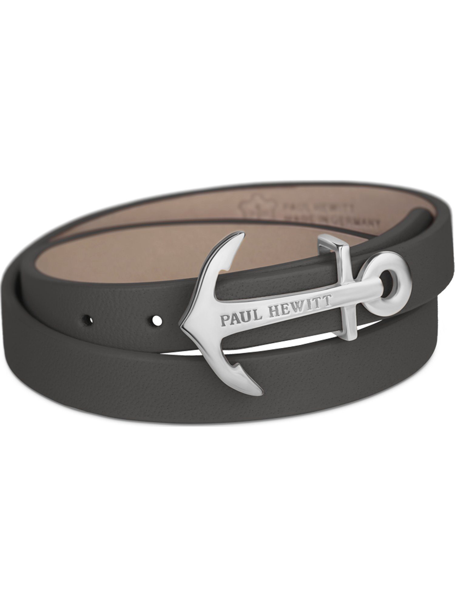 PAUL HEWITT Armband Paul Hewitt Unisex-Armband Leder, Edelstahl Anker