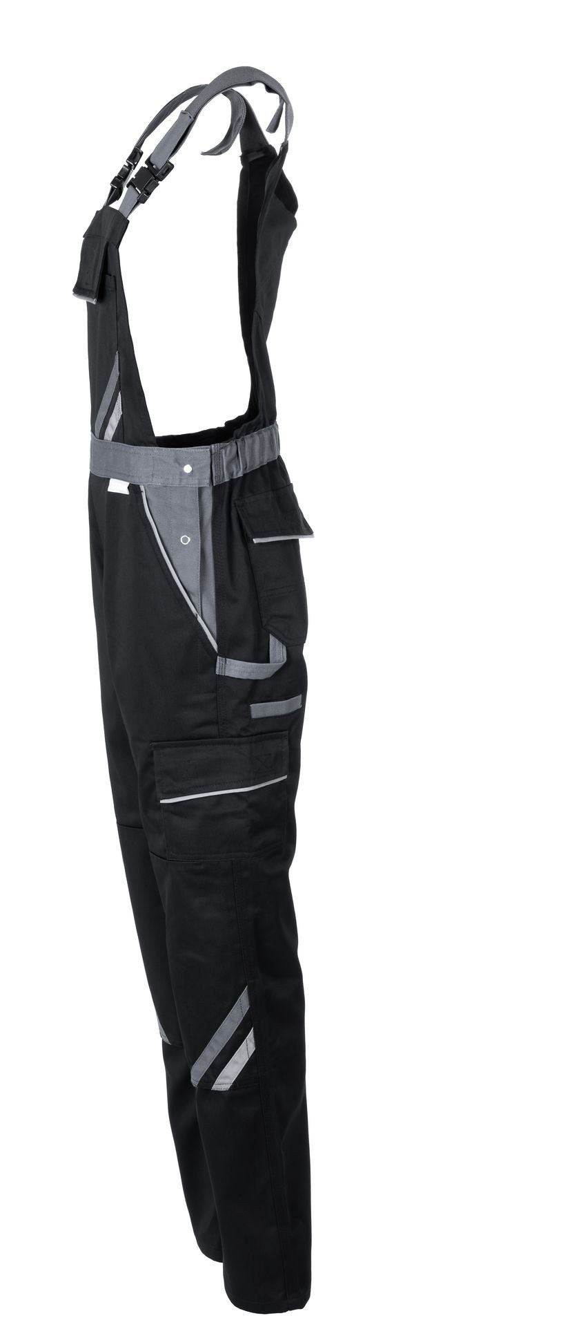 Planam Arbeitslatzhose PLANAM Damen Latzhose HIGHLINE Schwarz/Schiefer/Zink – Bild 3 von 4