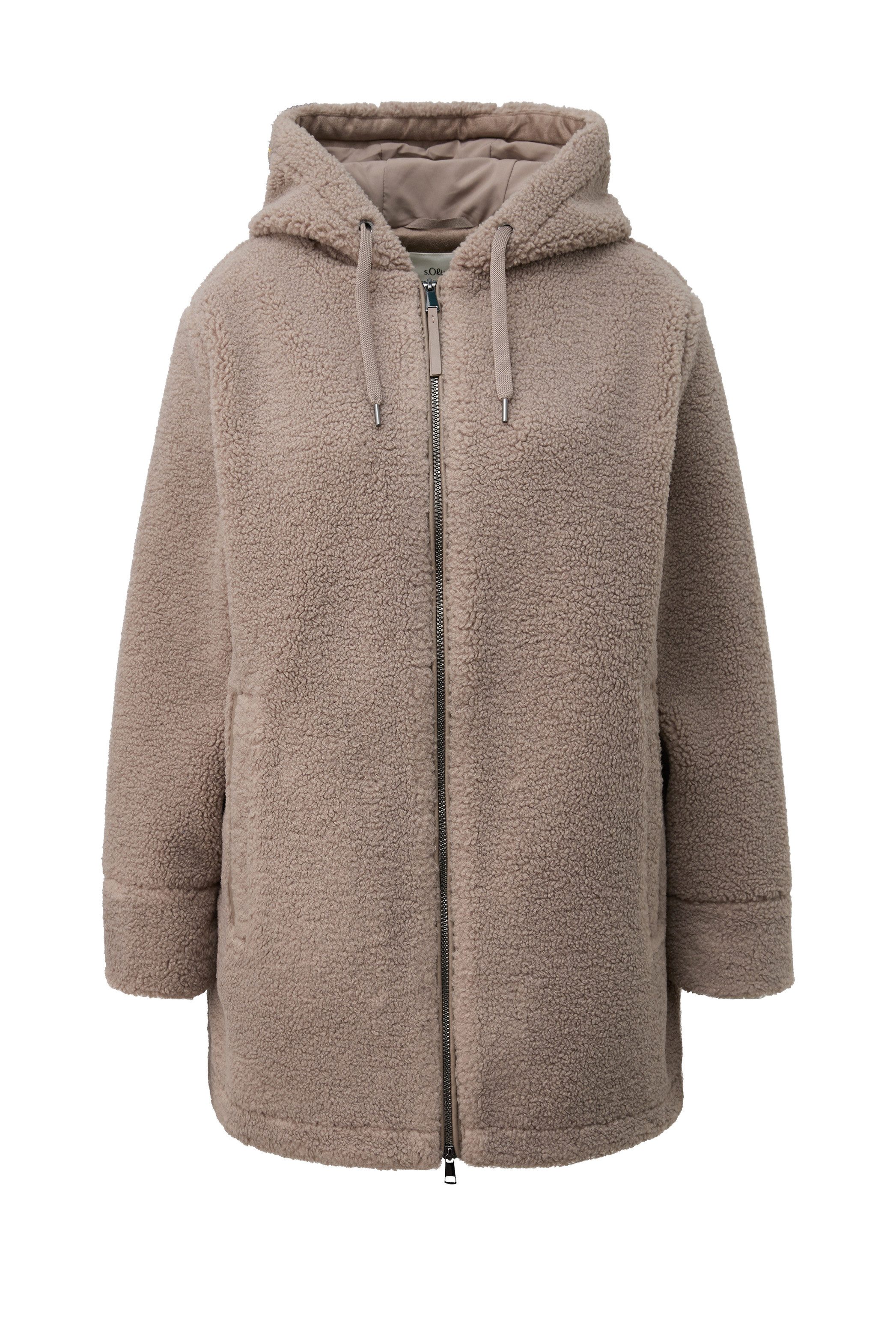 s.Oliver Funktionsmantel Outdoor-Mantel Flauschige Teddyjacke
