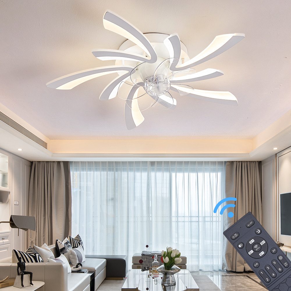 Eurotondisplay Deckenventilator Deckenventilator LED Beleuchtung Deckenlamp günstig online kaufen