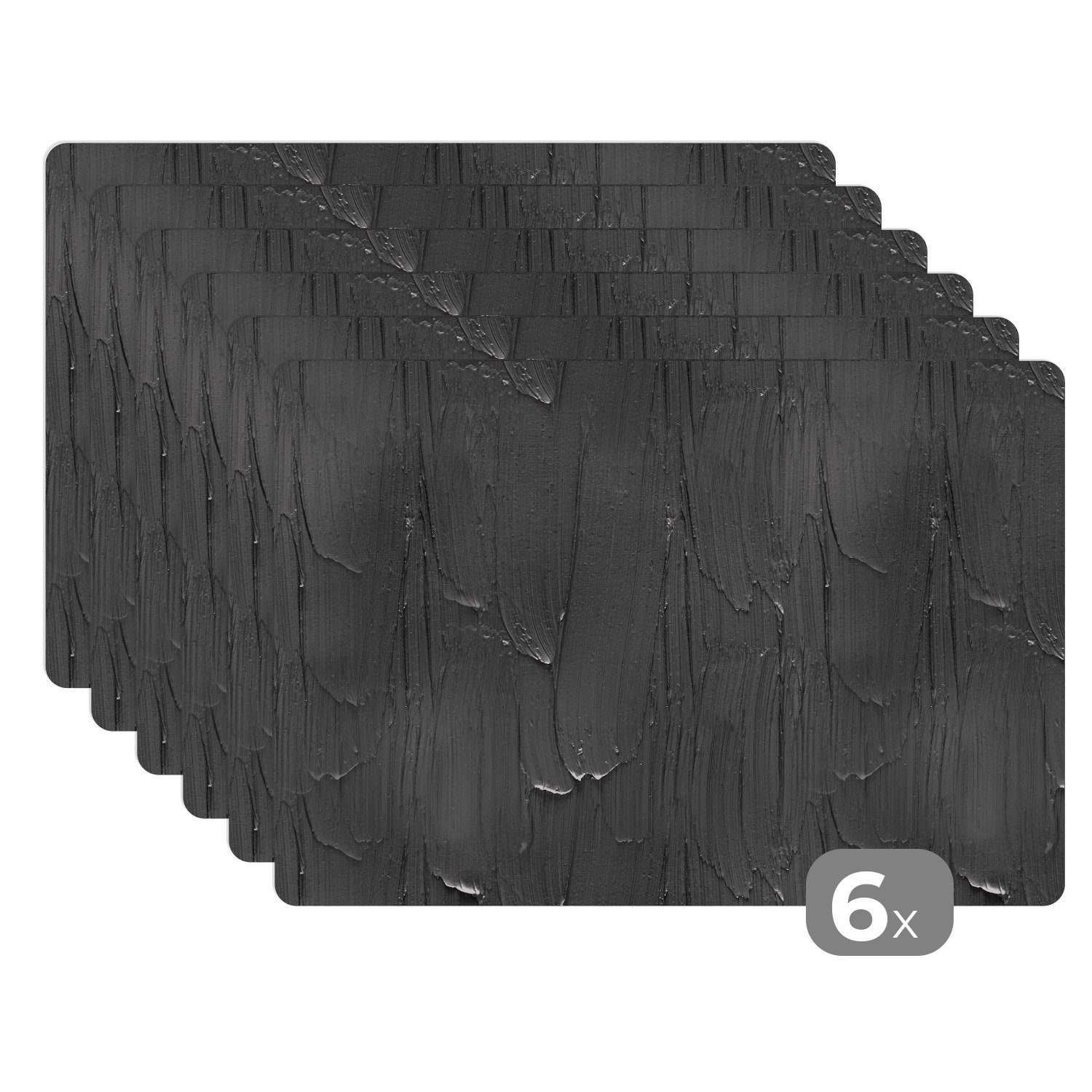 Platzset Farbe - Schwarz - Muster