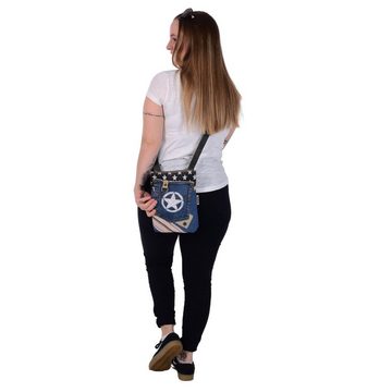 Sunsa Umhängetasche Nachhaltige Canvas Umhängetasche. Recycelte Jeans Crossbody Bag, Vegan