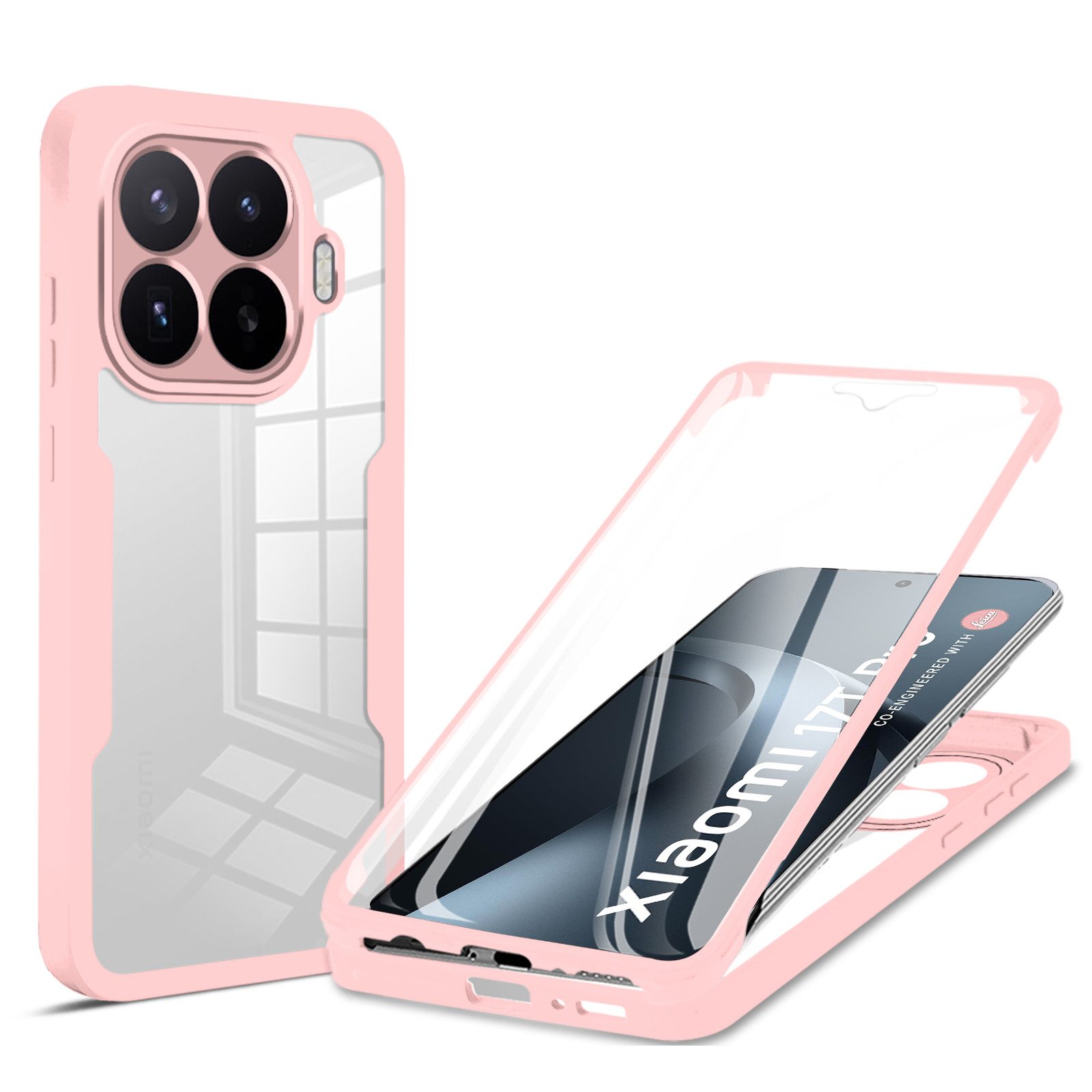 betterfon Handyhülle für Xiaomi 17T Pro - 360° Hülle mit Integriertem Displayschutz, Vollschutz Case mit integriertem Displayschutz und klarer Sicht