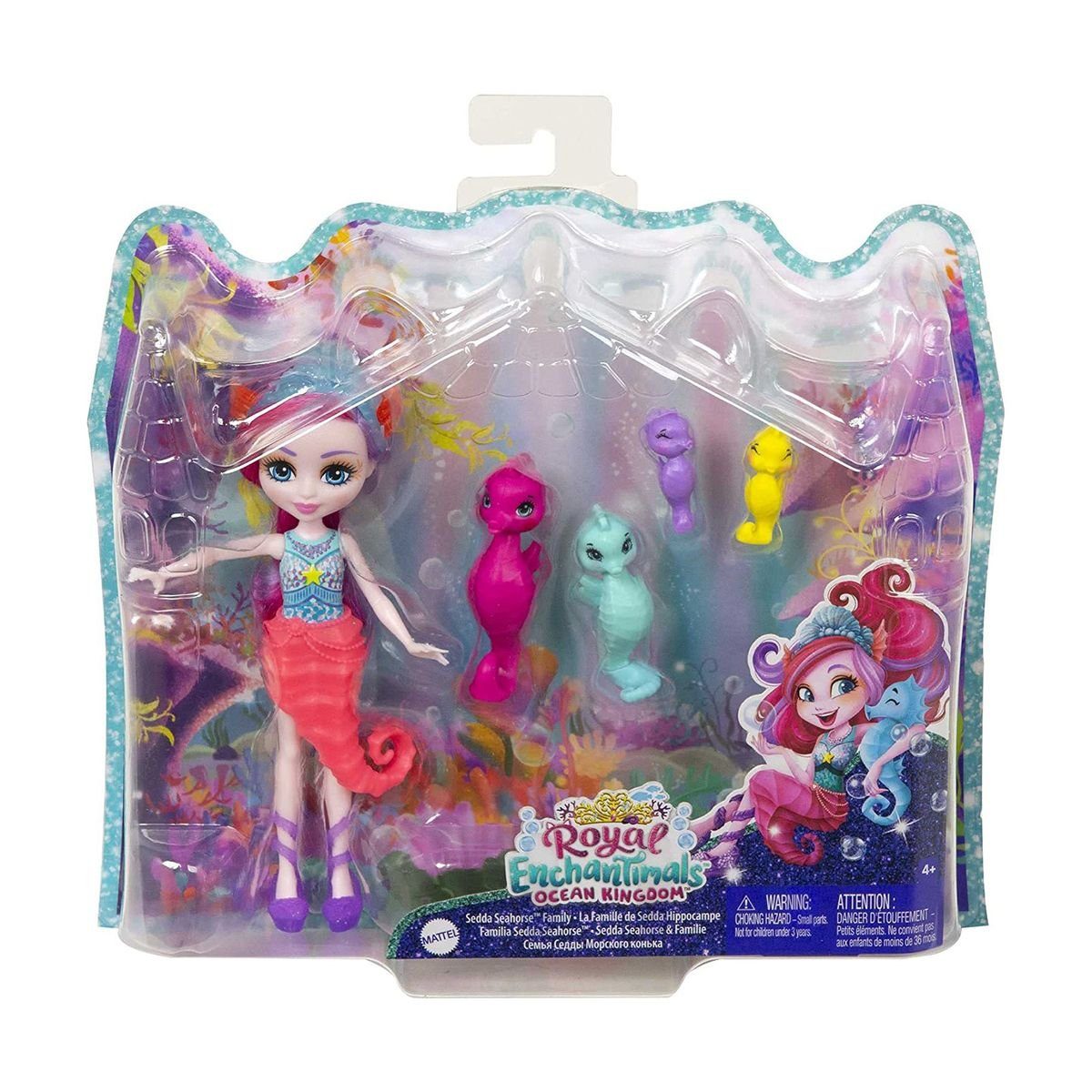Mattel® Meerjungfrauenpuppe Mattel HCF73 - Royal Enchantimals - Ocean Kingdom - Sedda Seahorse Spi