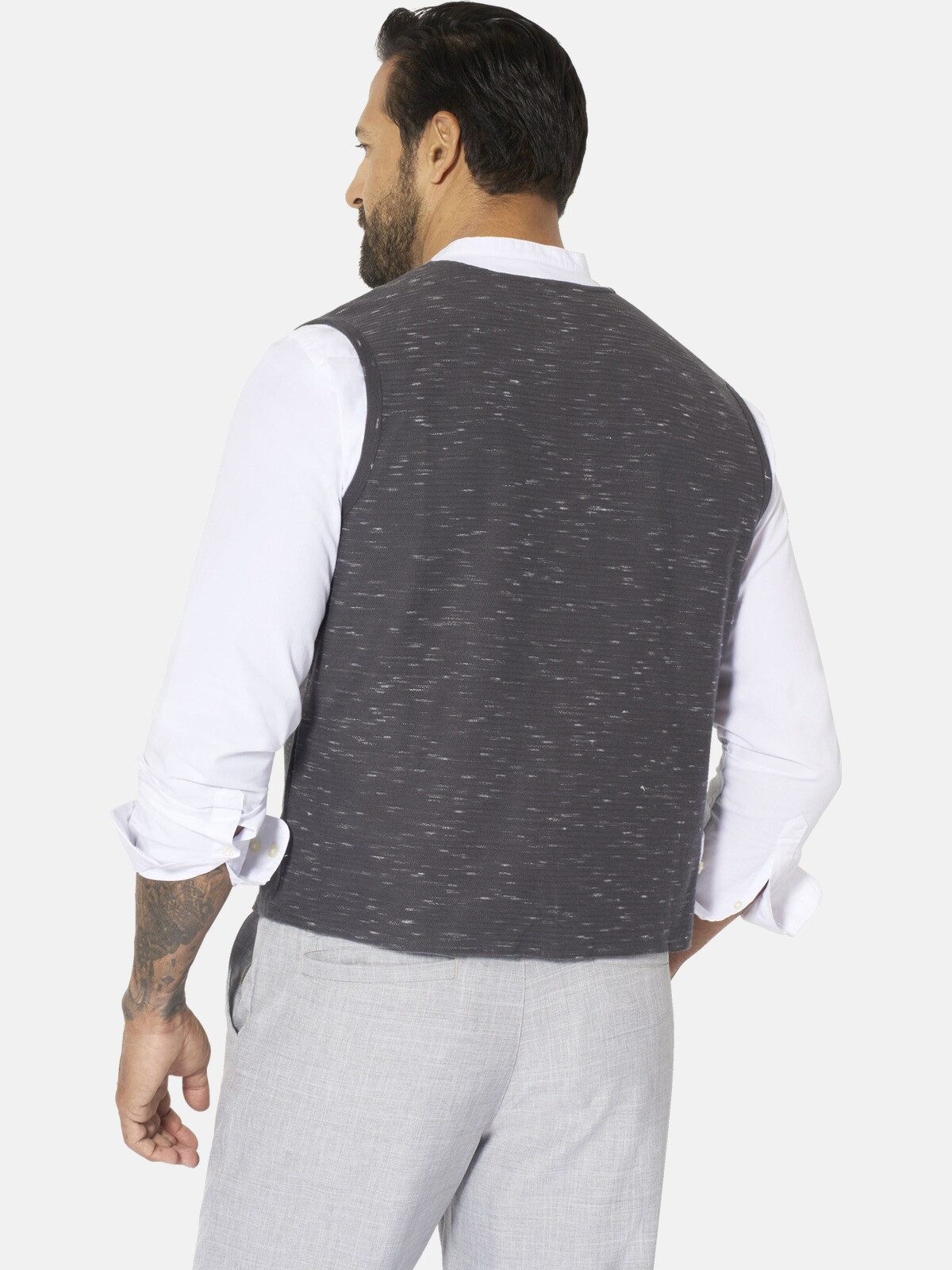 Jan Vanderstorm Sweatweste AHLMANN im strukturiertem Design – Bild 2 von 5