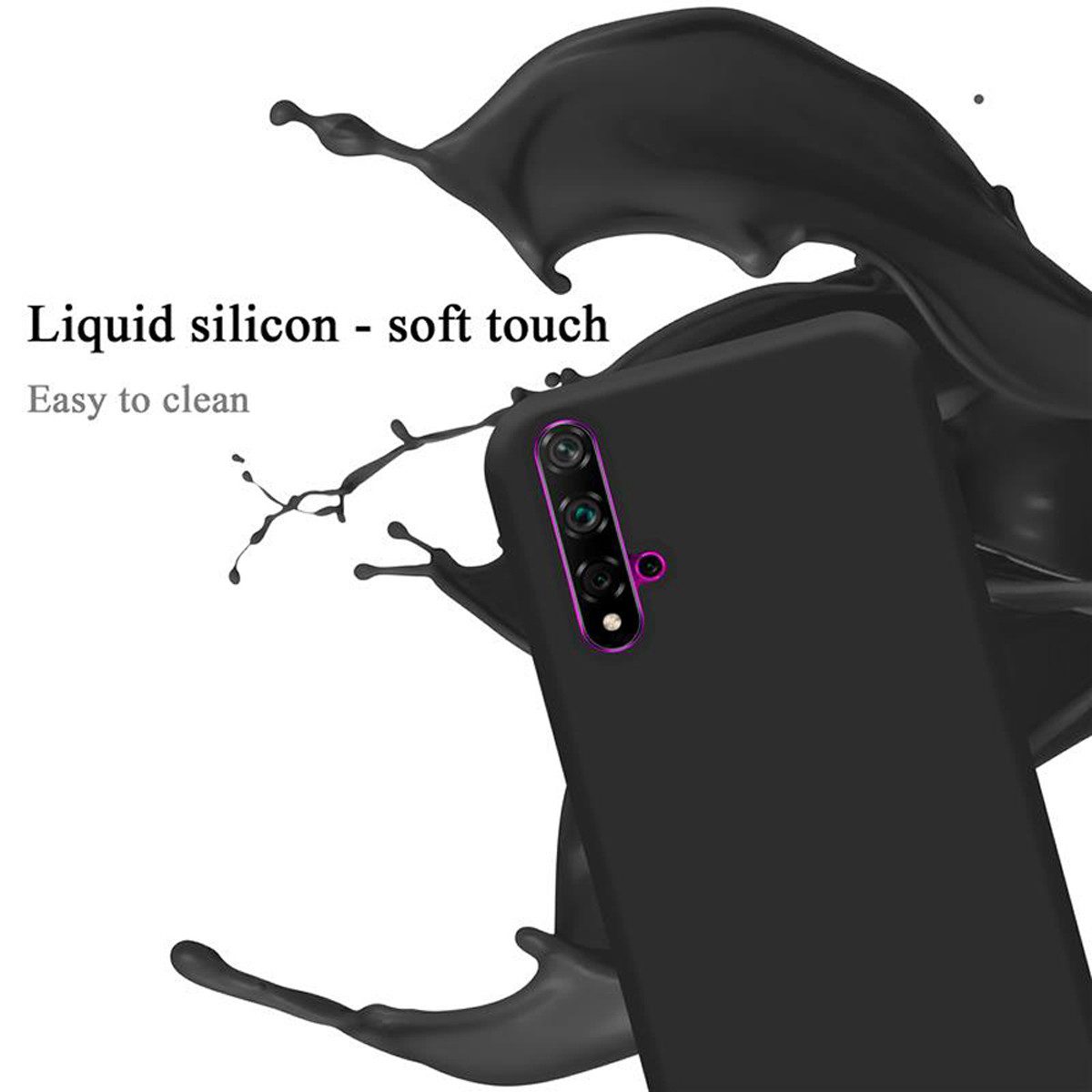 Cadorabo Handyhülle für Honor 20 / 20S / Huawei NOVA 5T Hülle Honor 20 / 20S / Huawei NOVA 5T, Flexible Hülle TPU Silikon Schutzhülle Back Cover Case