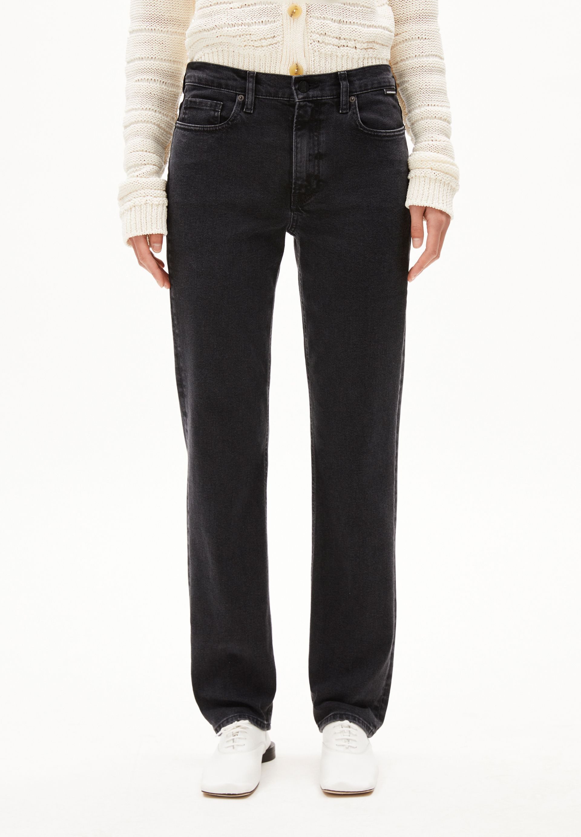 Armedangels Straight-Jeans CARENAA (Comfort-Stretch, Slim Fit) Mid waist