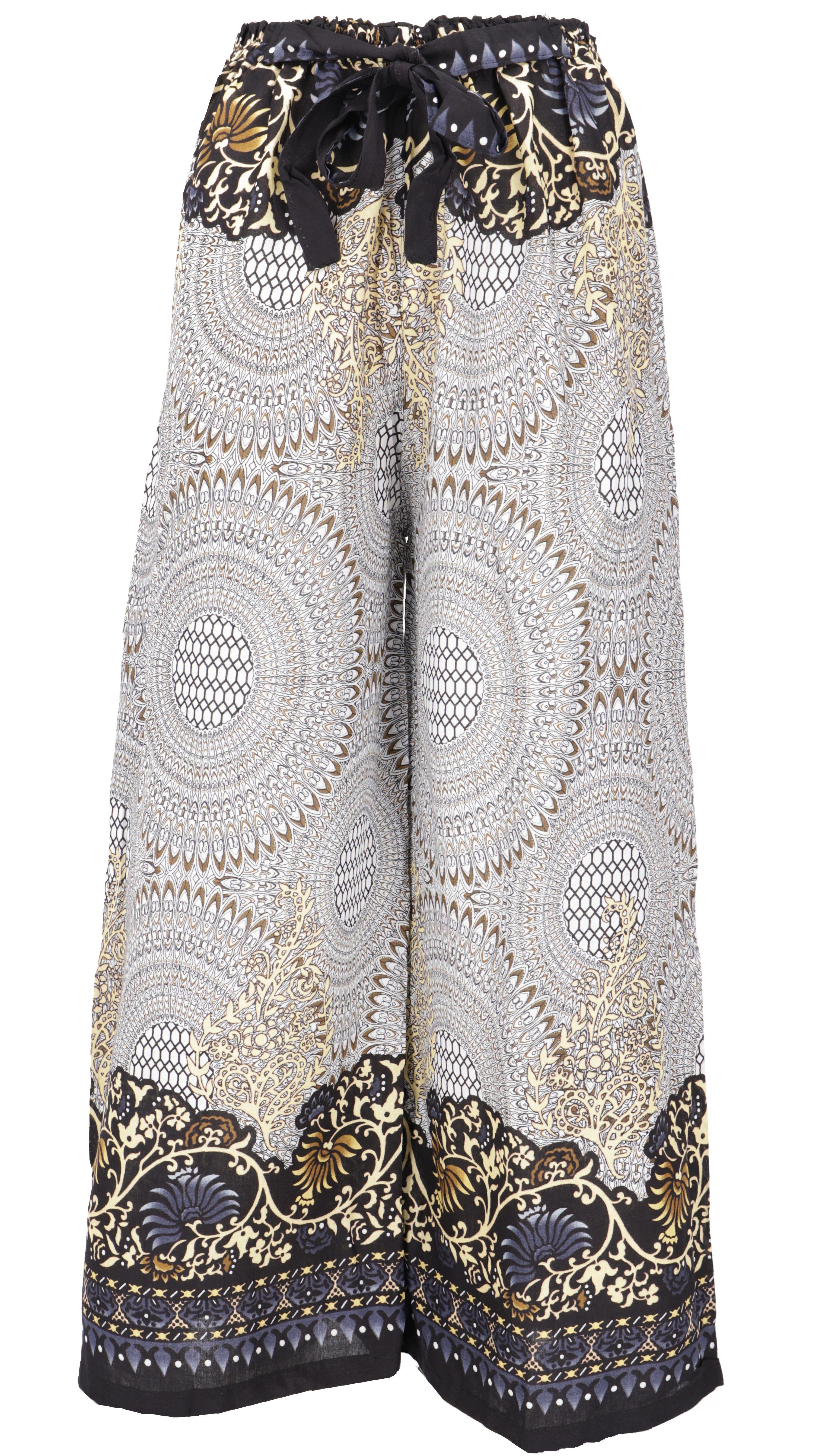 Guru-Shop Relaxhose Palazzohose, Schlaghose, Boho Sommerhose,.. alternative Bekleidung