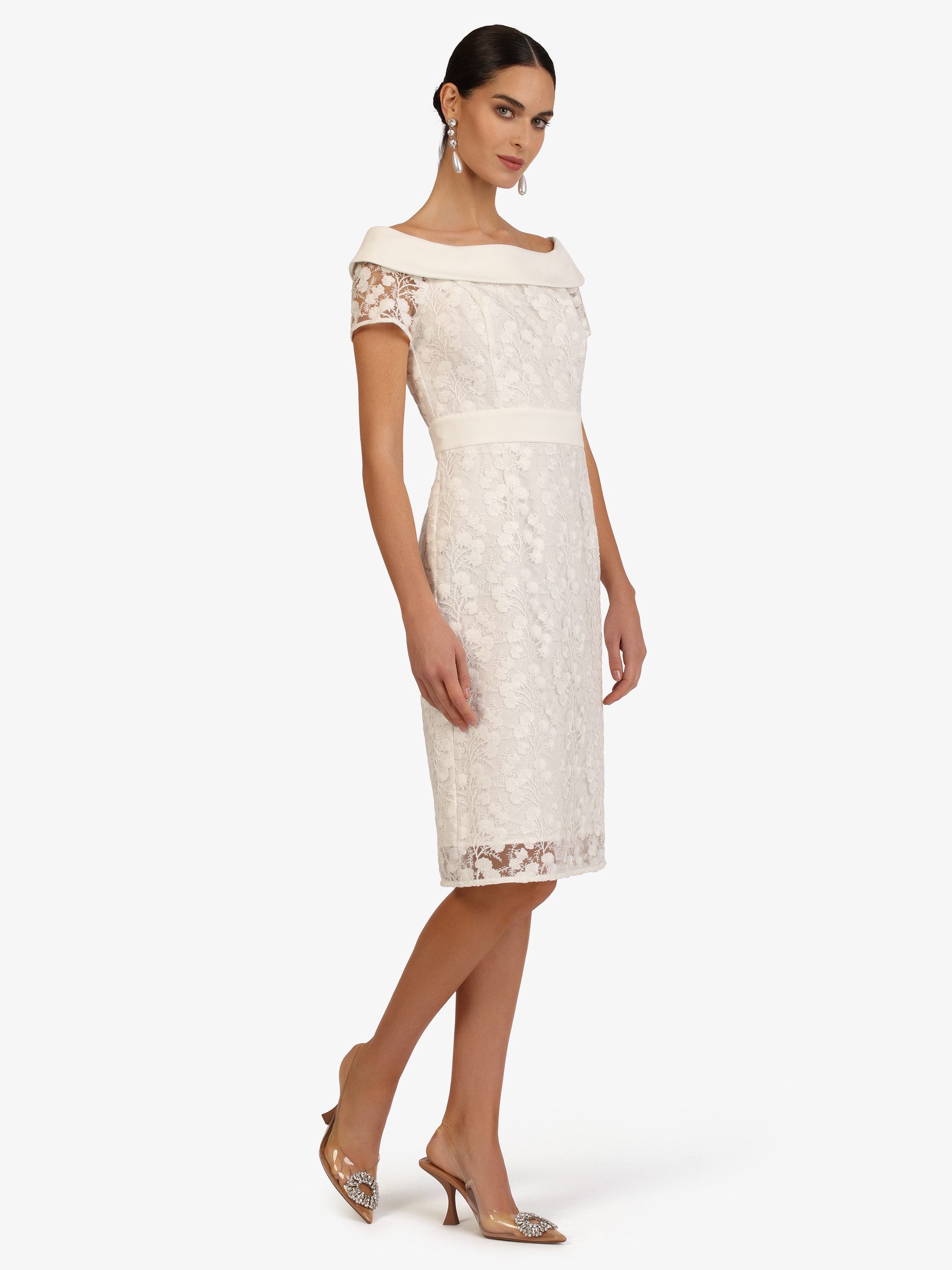Kraimod Cocktailkleid mit Carmen-Ausschnitt