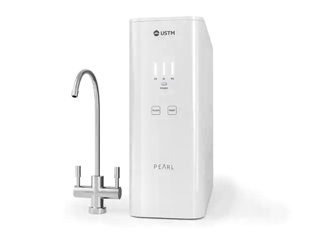Wasserfilter Osmoseanlage RO Pearl (weiß) inklusive Anschluss-Set